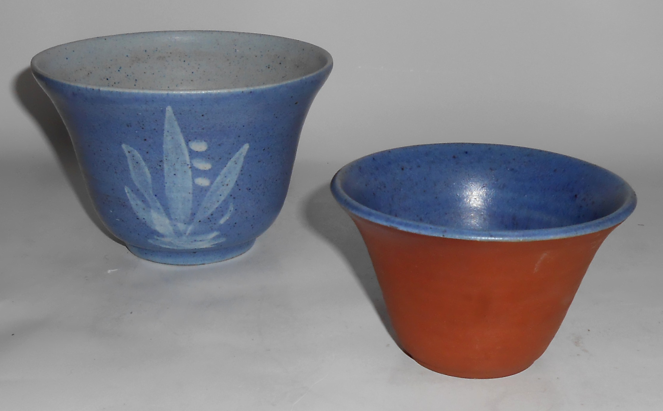 Orcas Island Studio Art Pottery Pair Flower Pots! MINT