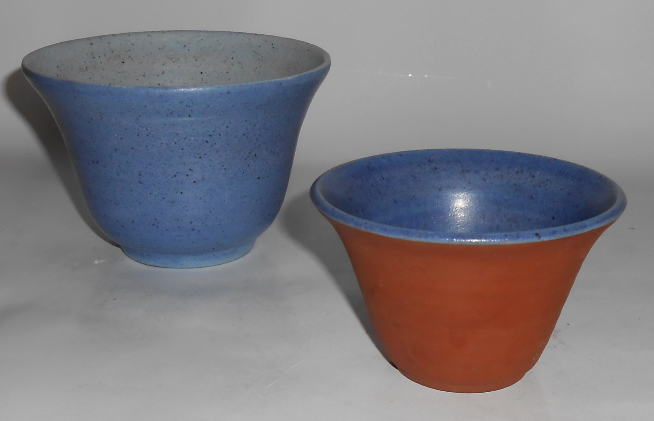 Orcas Island Studio Art Pottery Pair Flower Pots! MINT