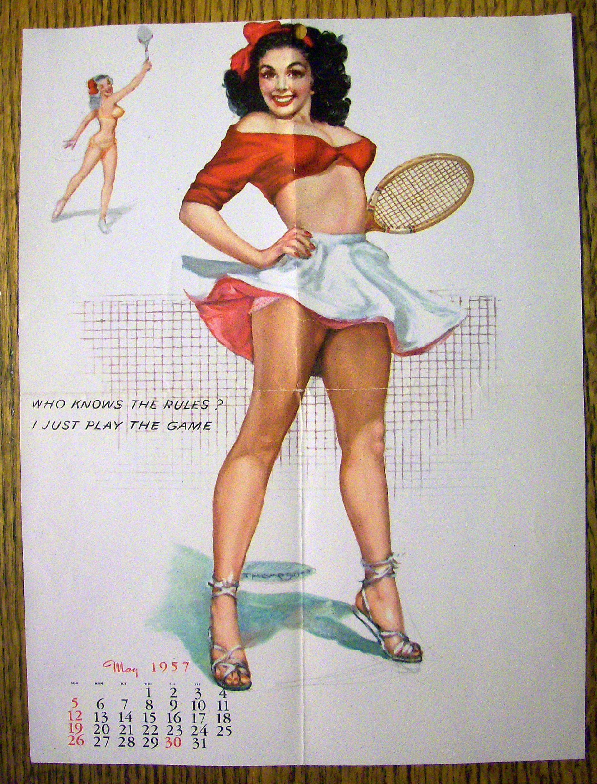 May 1957 Calendar Girl by Thompson (Page Only)