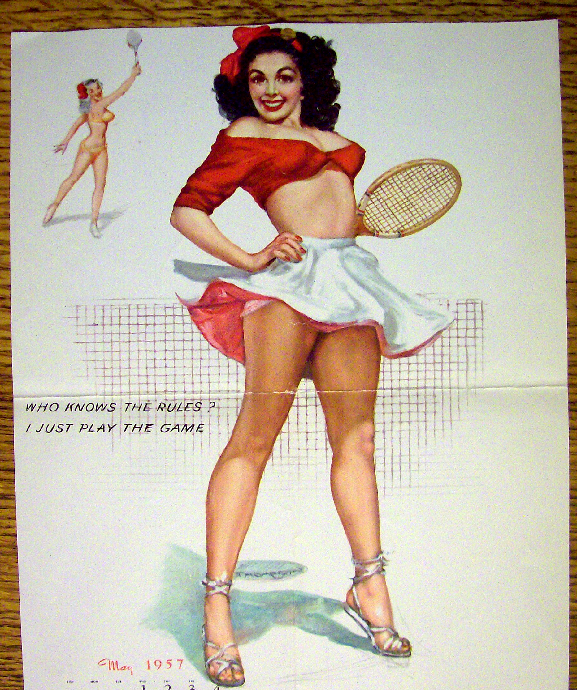 May 1957 Calendar Girl by Thompson (Page Only)