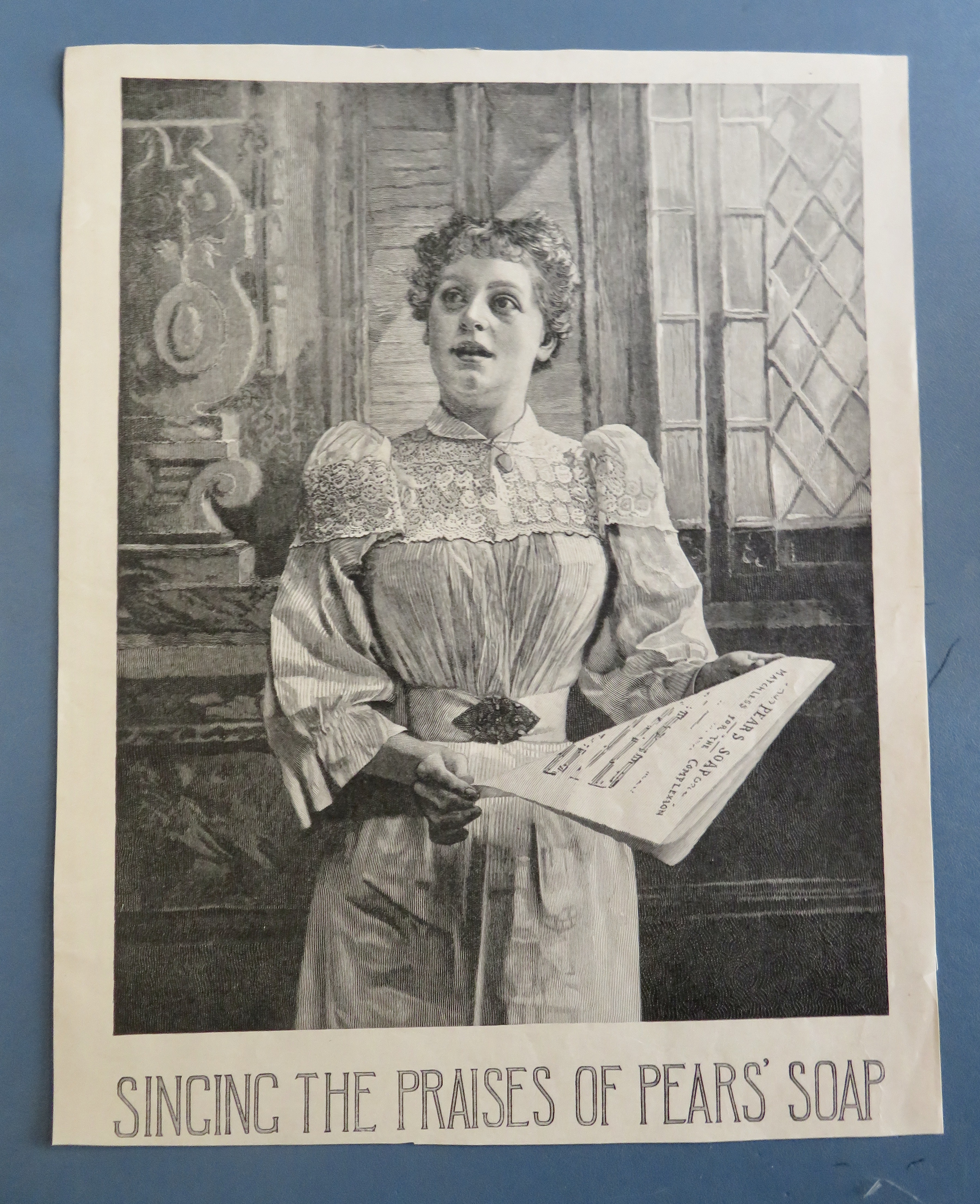 1893 Pears' Soap with Woman Singing In Church