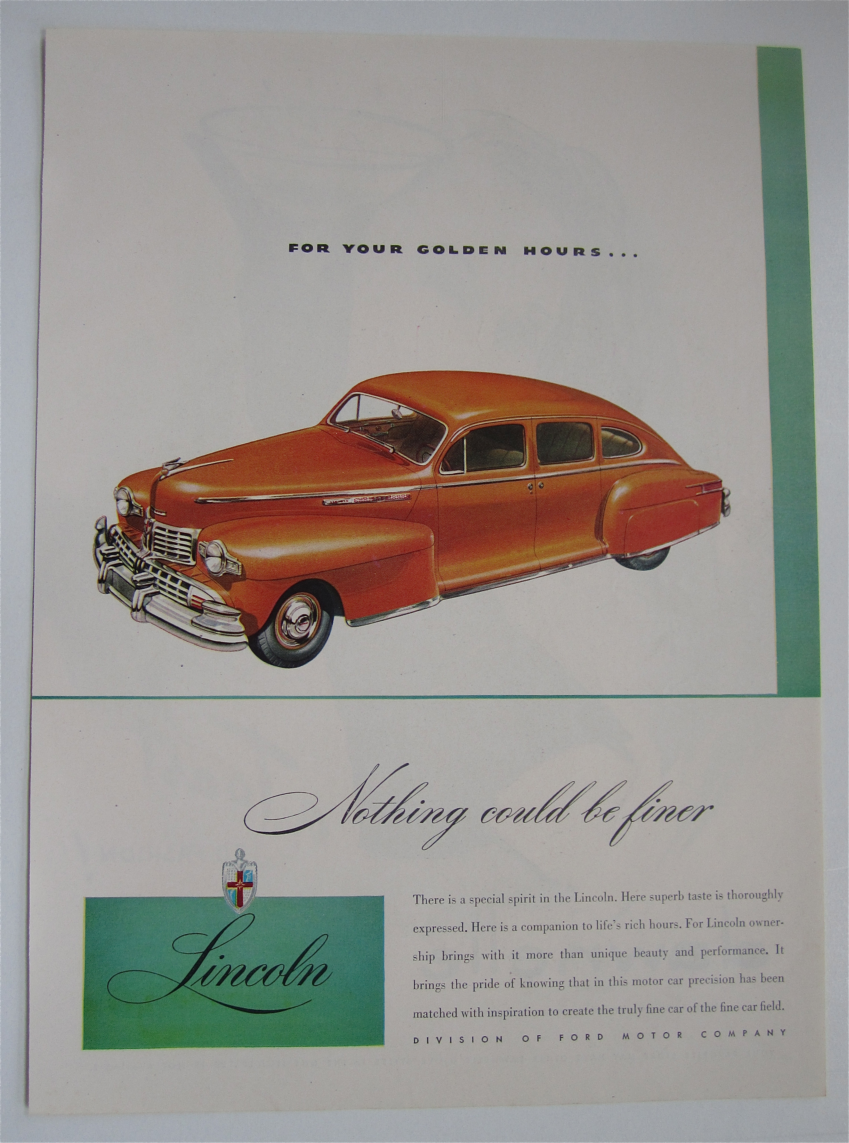 1946 Lincoln with a Lovely Orange Lincoln