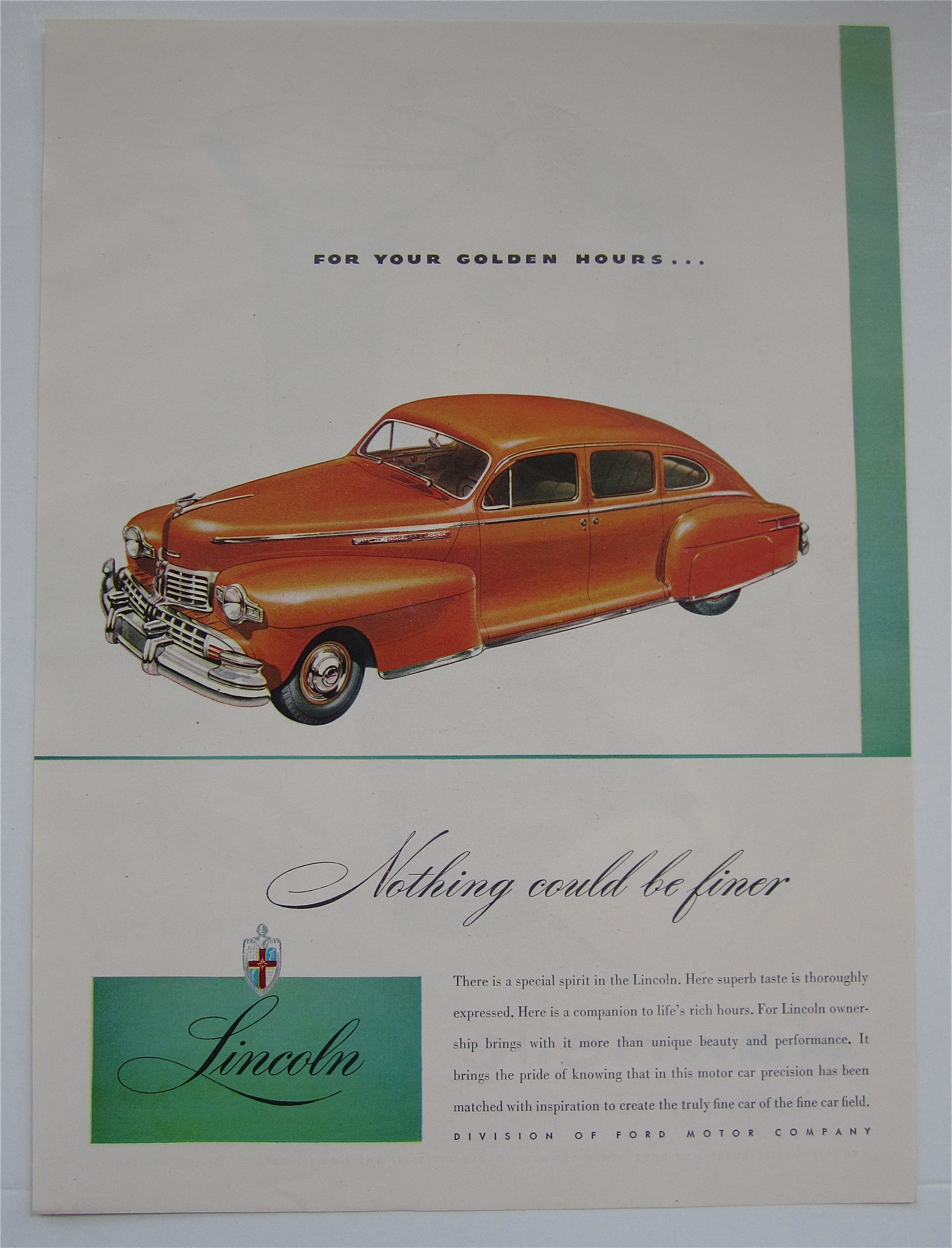 1946 Lincoln with a Lovely Orange Lincoln