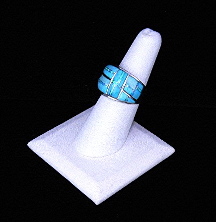Sleeping Beauty Turquoise Opal Inlay Sterling Silver GL