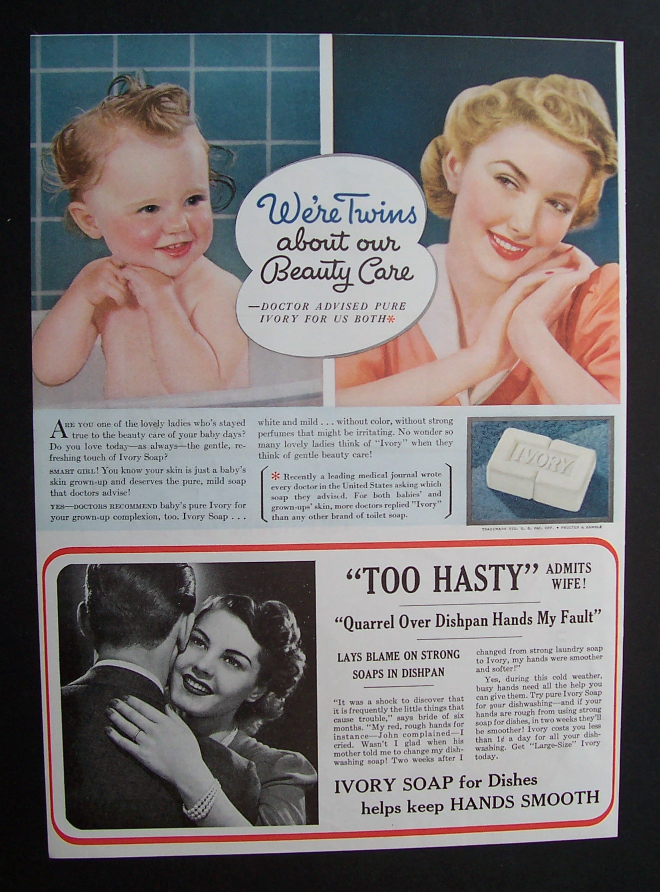 1941 Ivory Soap with a Woman & a Baby
