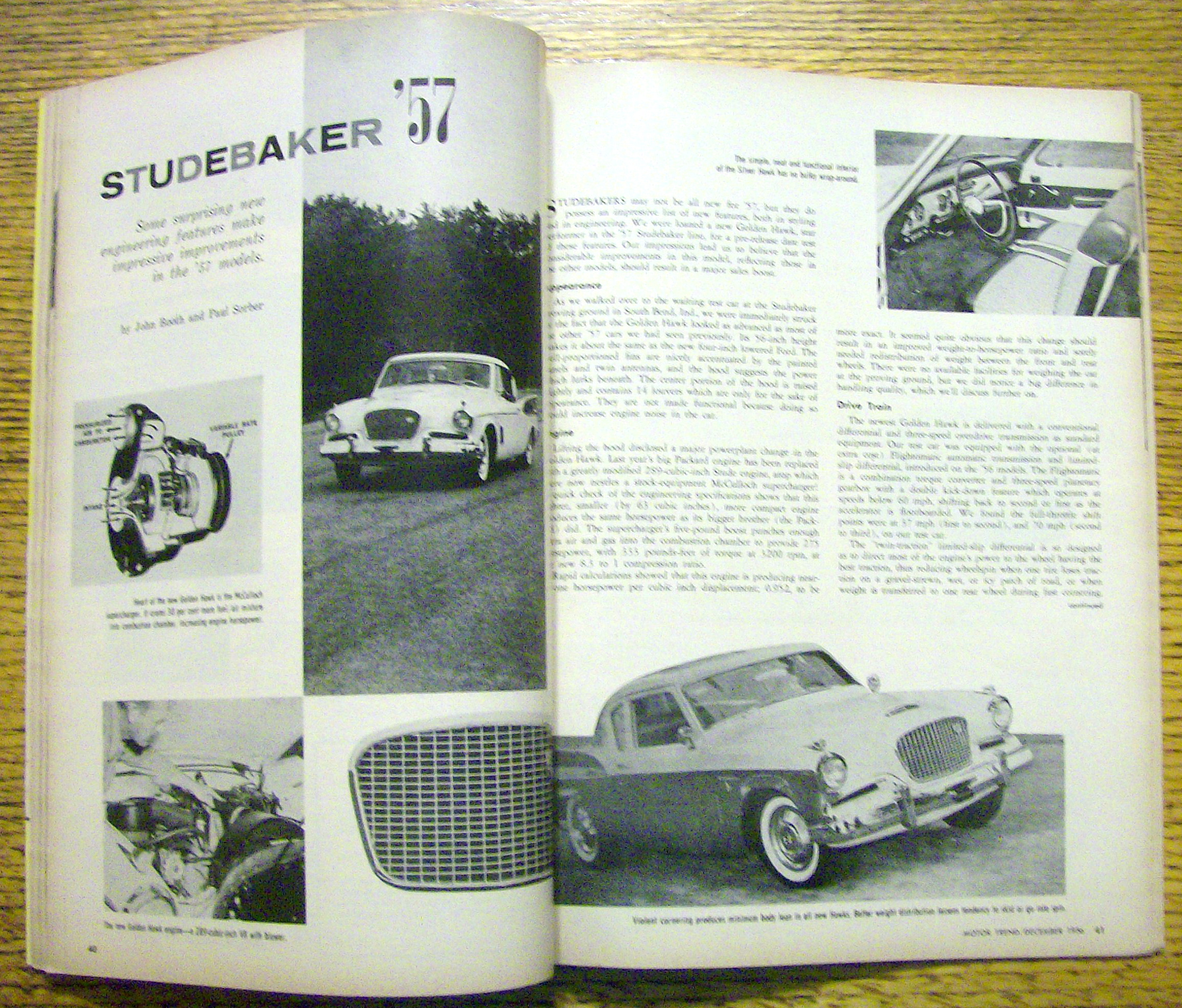 Motor Trend Magazine December 1956 1957 Cars