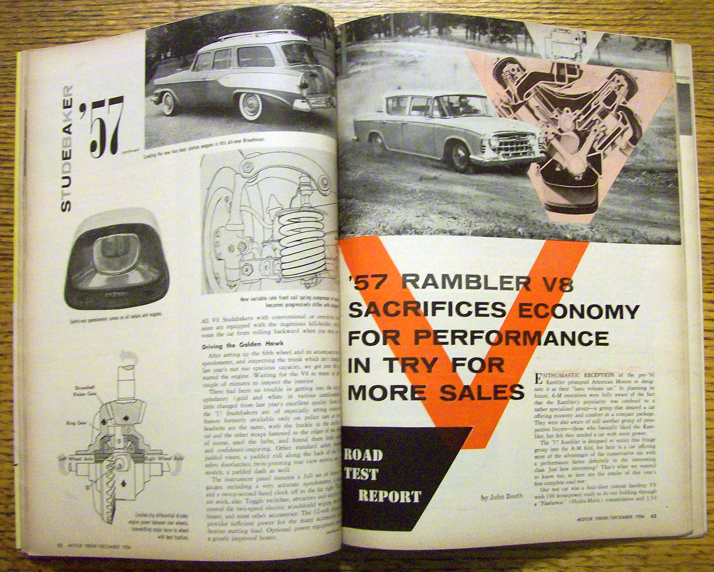 Motor Trend Magazine December 1956 1957 Cars