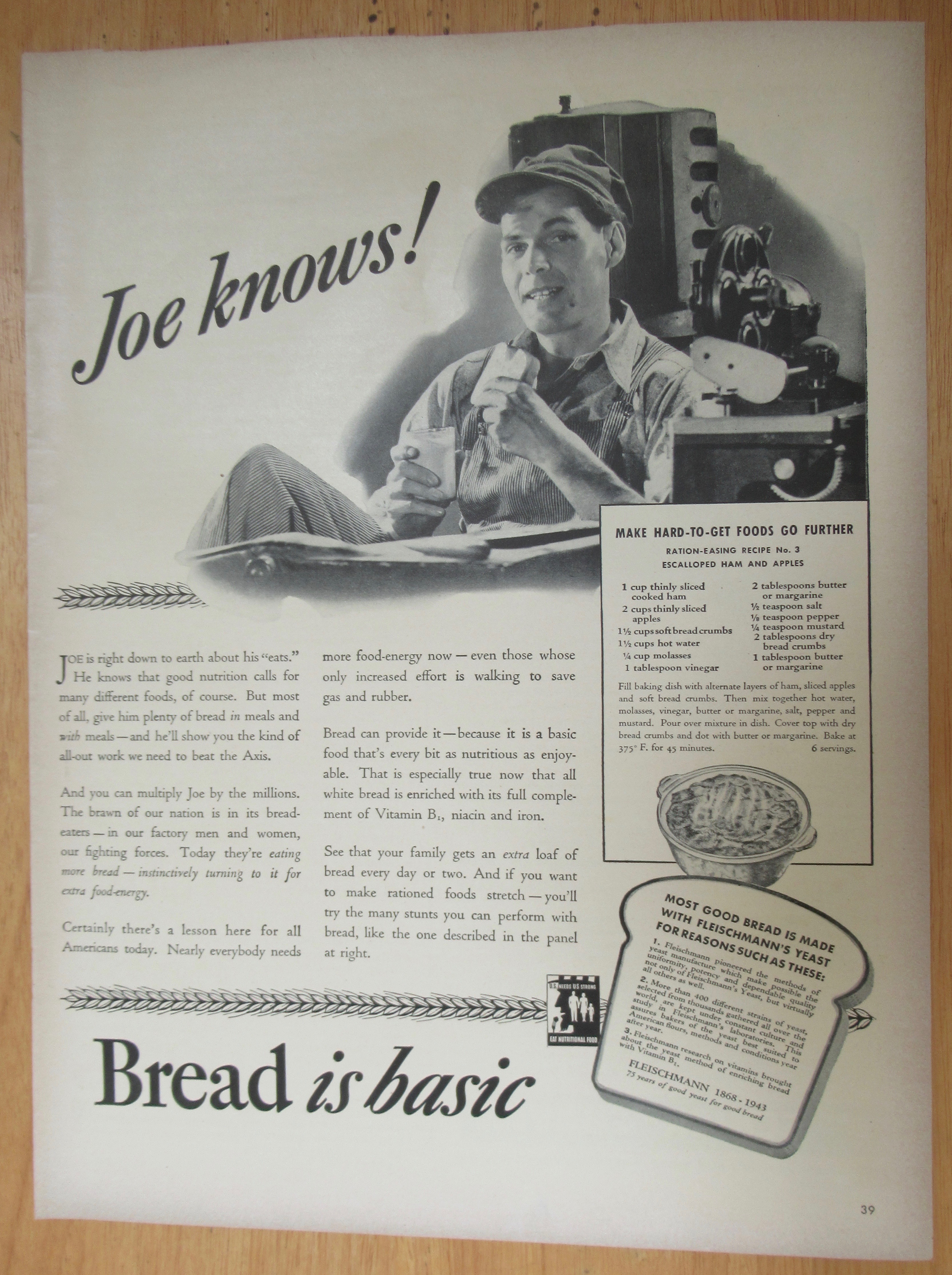 1943 Bread with Joe Knows Bread
