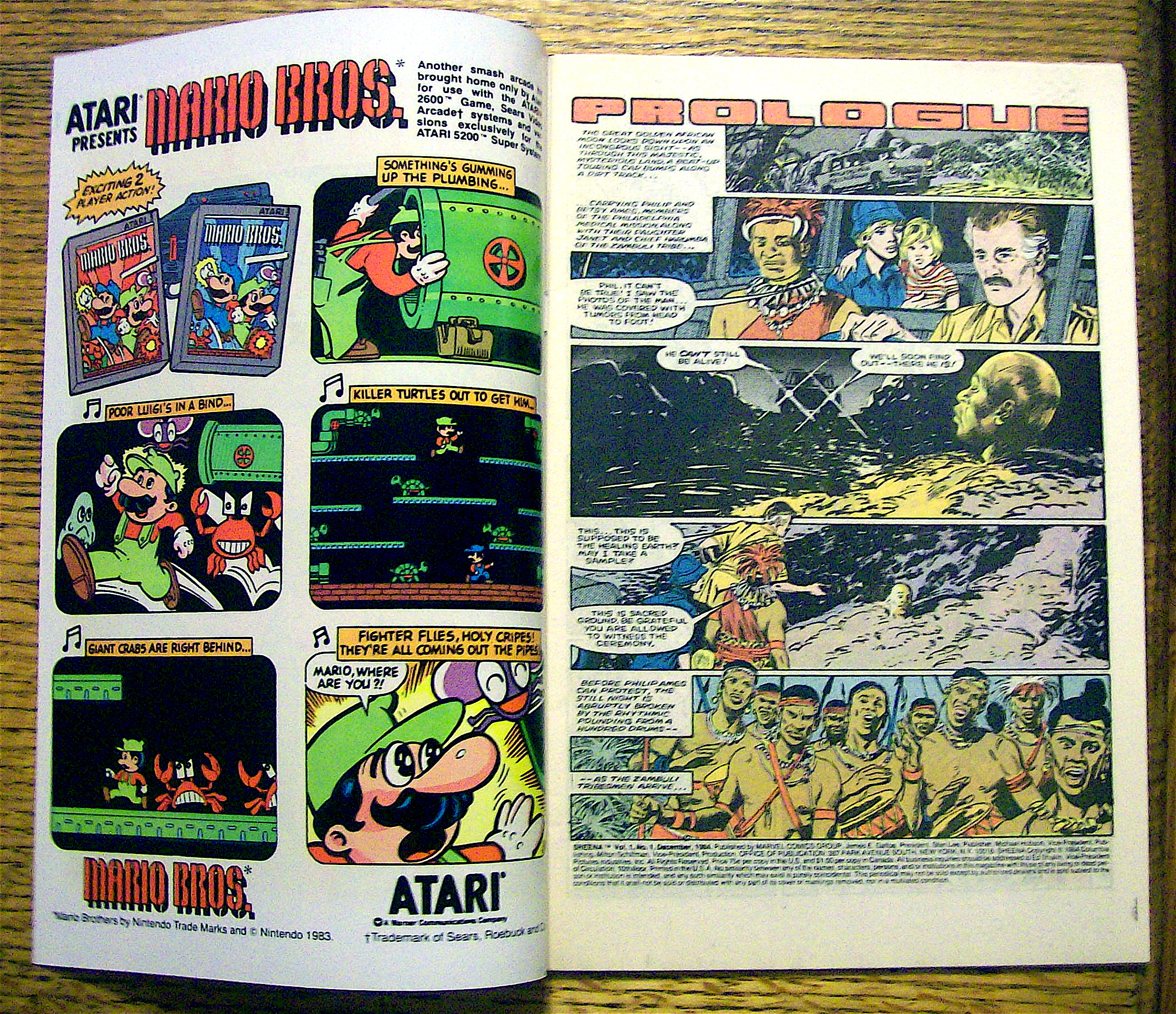 Sheena Comic #1 December 1984 Prologue