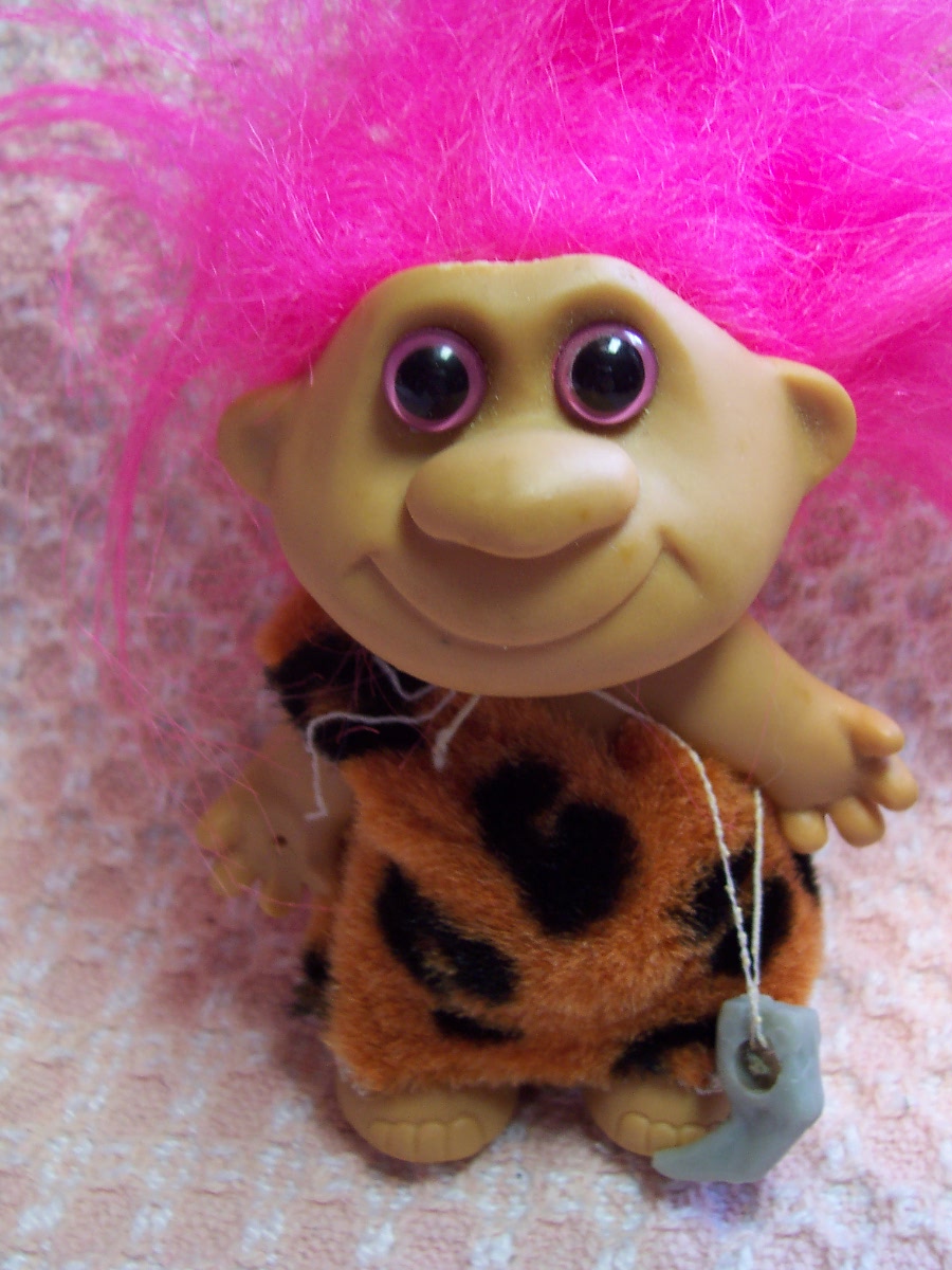 Caveman Troll with Hot Pink Hair