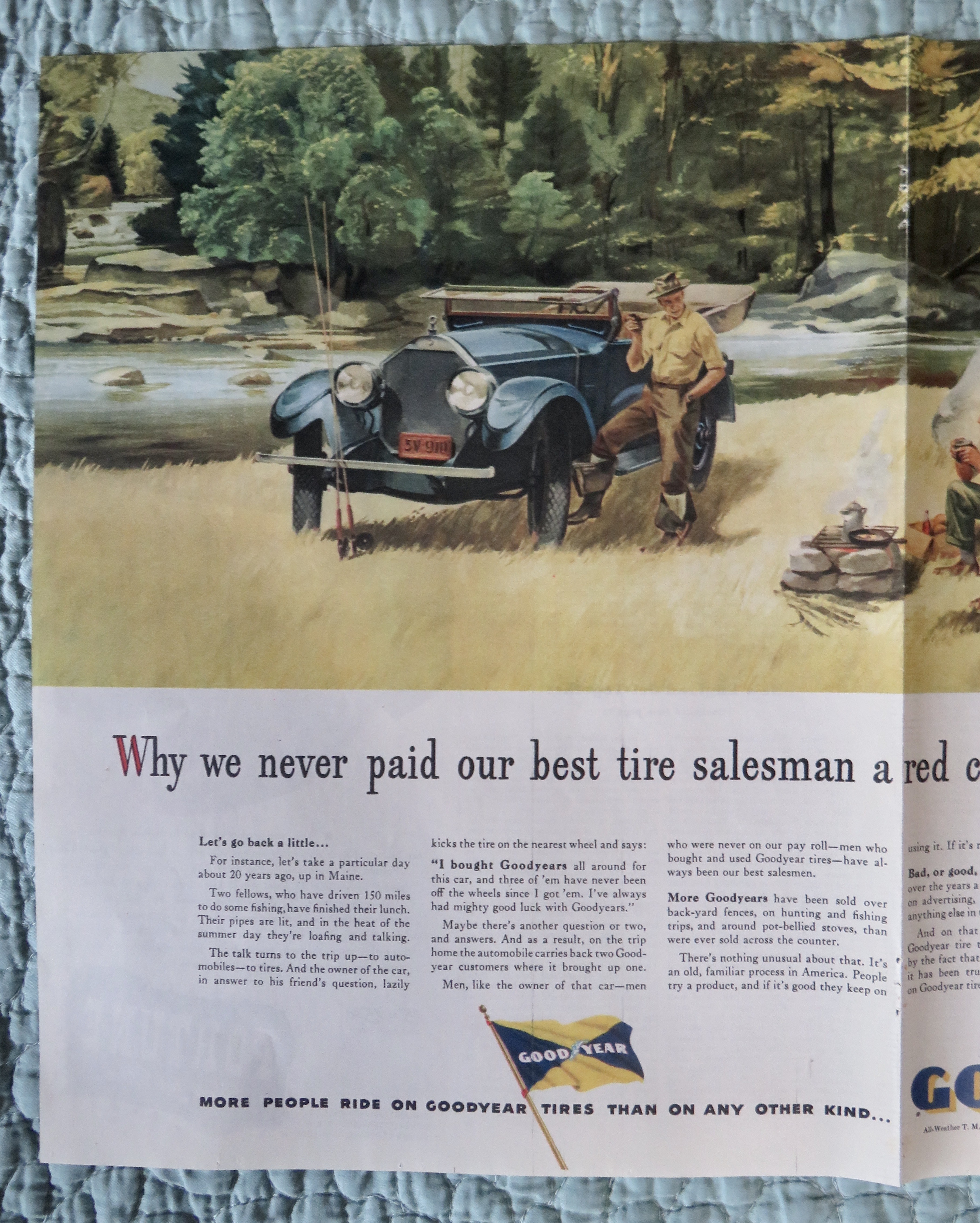 1948 Goodyear Tires with a Salesman & His Car