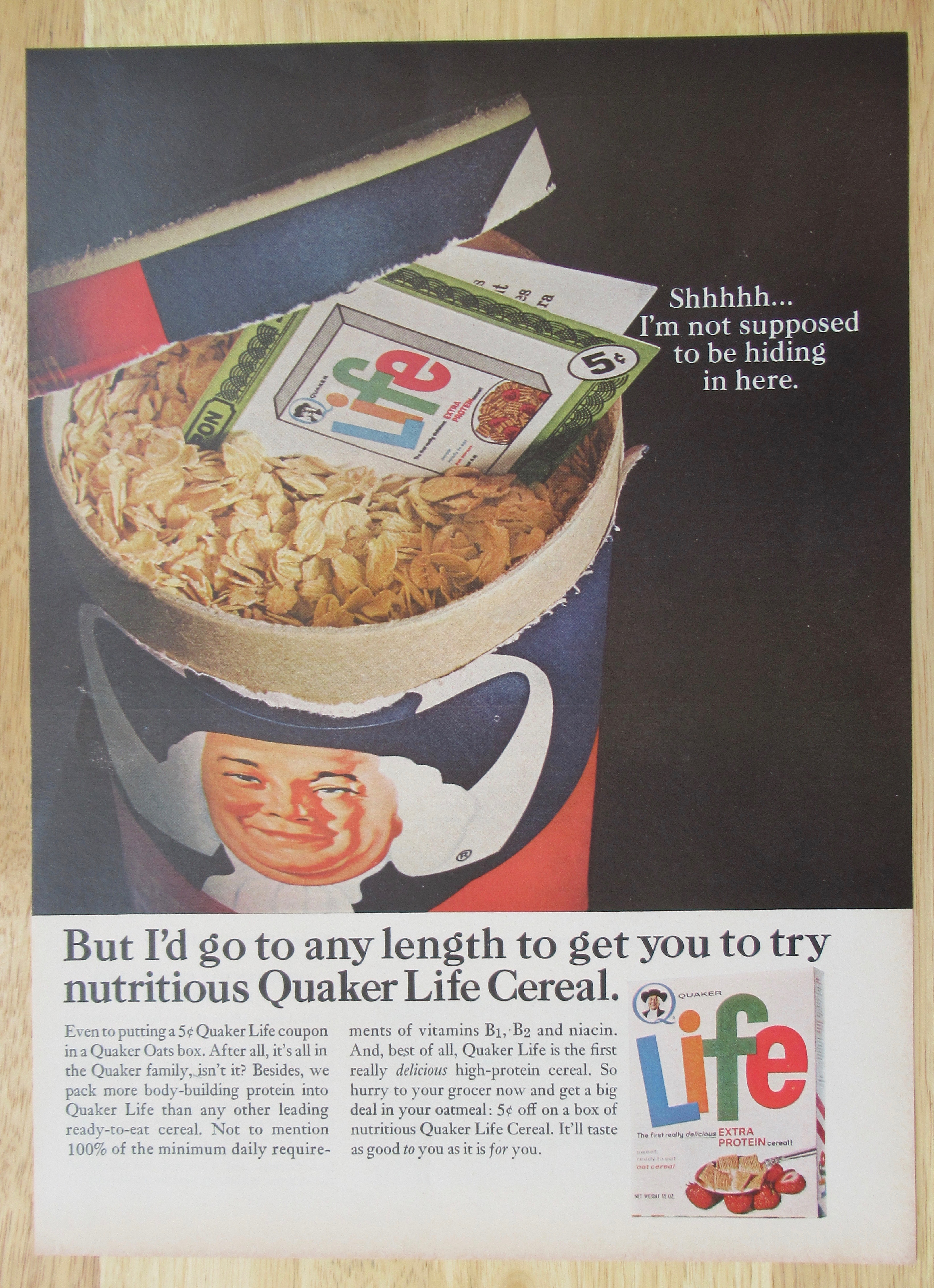 1966 Quaker Oatmeal with the Quaker Life Cereal Coupon