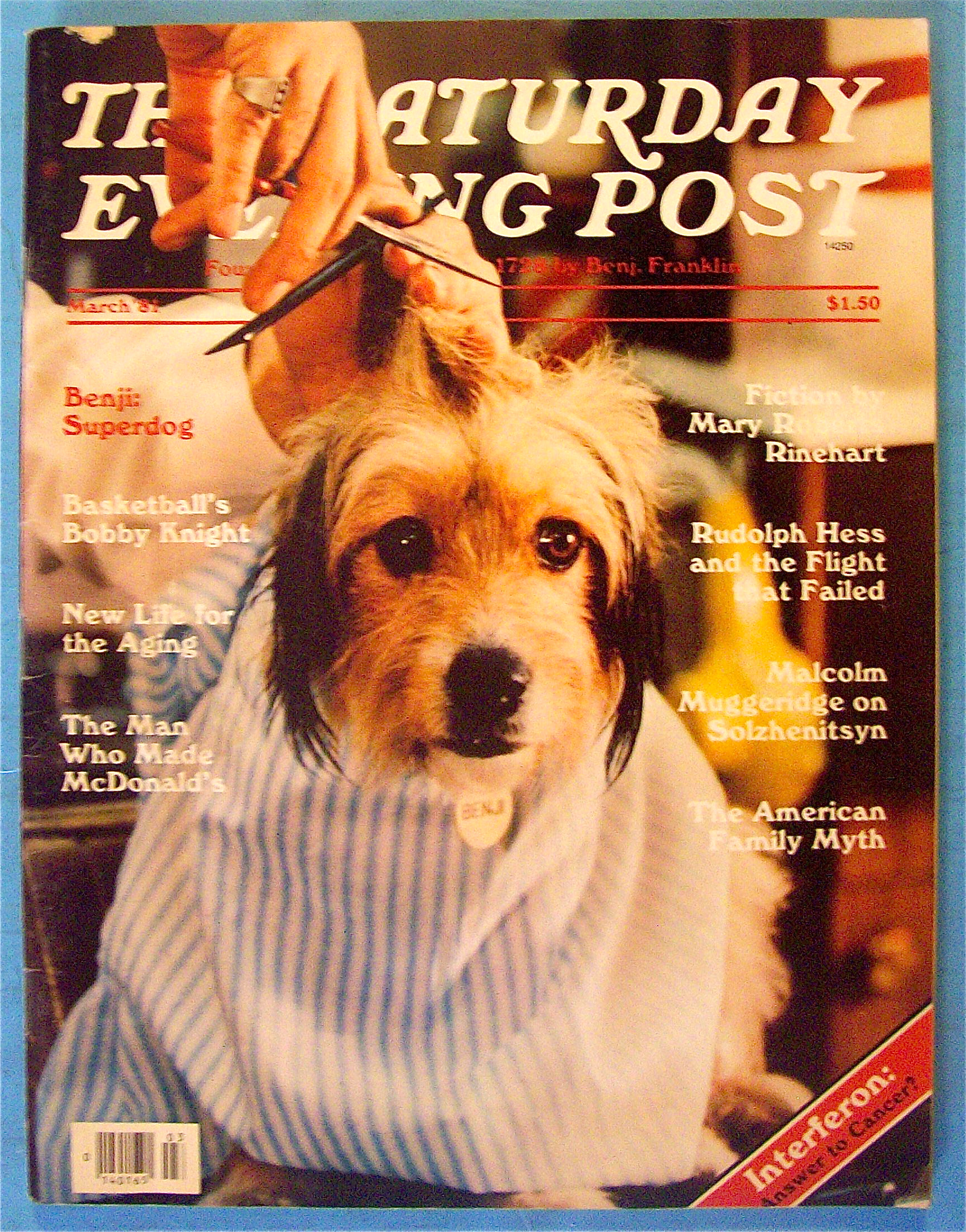 Saturday Evening Post Magazine March 1981 Benji The Dog