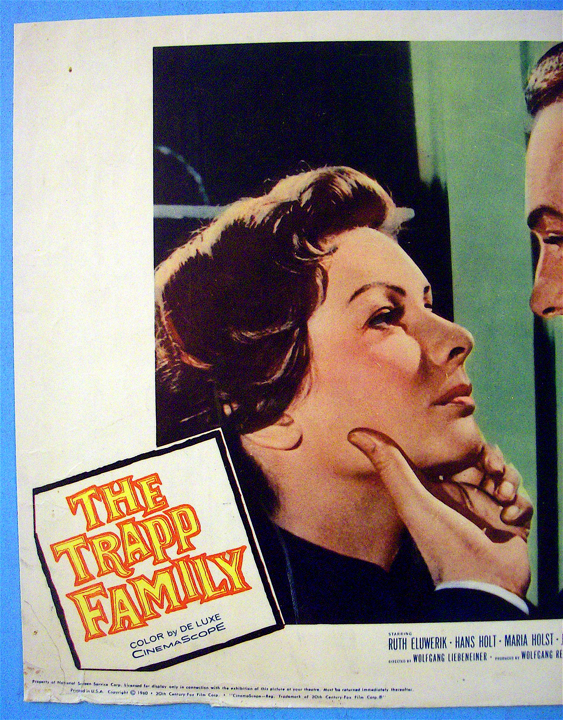 The Trapp Family Lobby Card 1960 Ruth Eluwerik