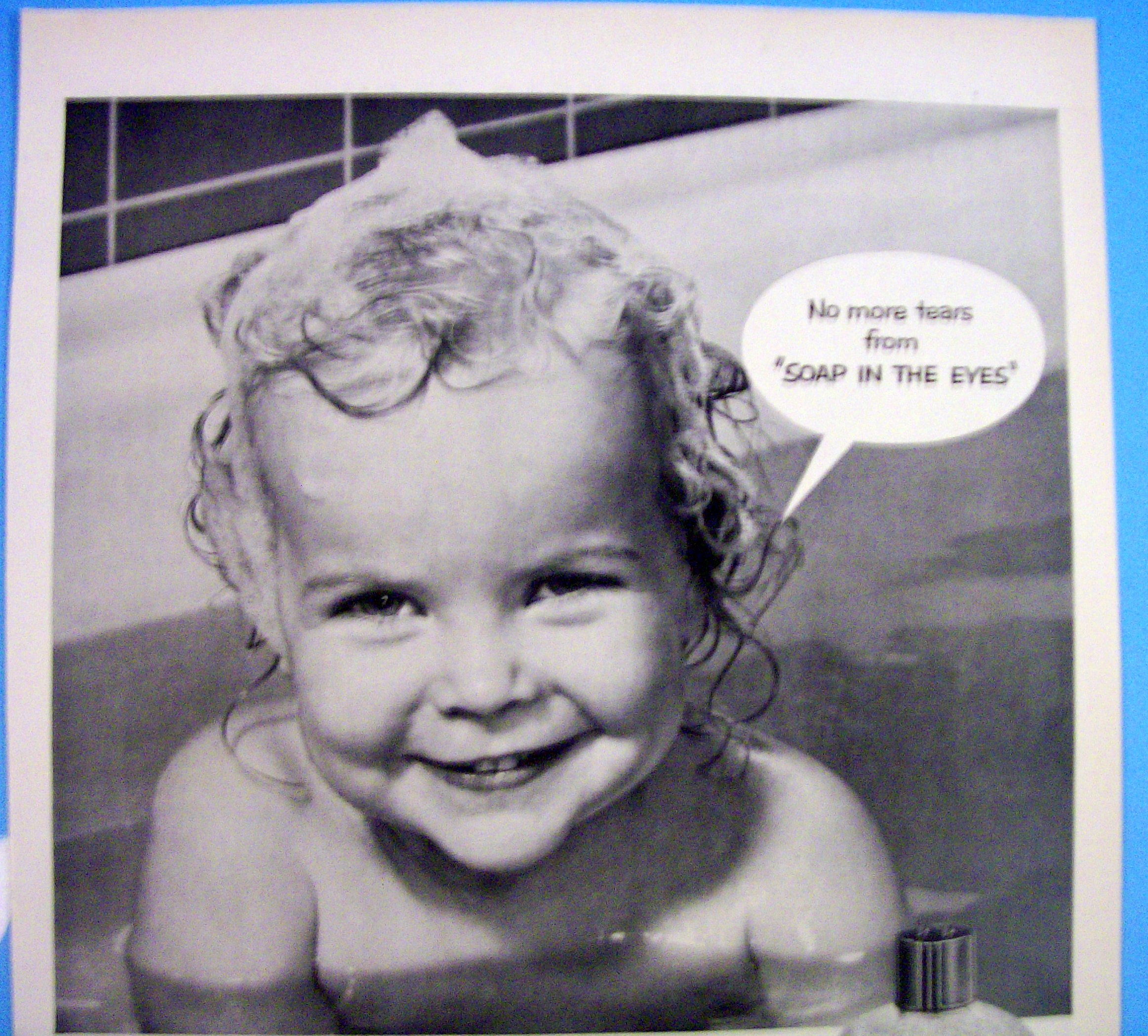 1954 Johnson's Baby Shampoo with Baby Smiling