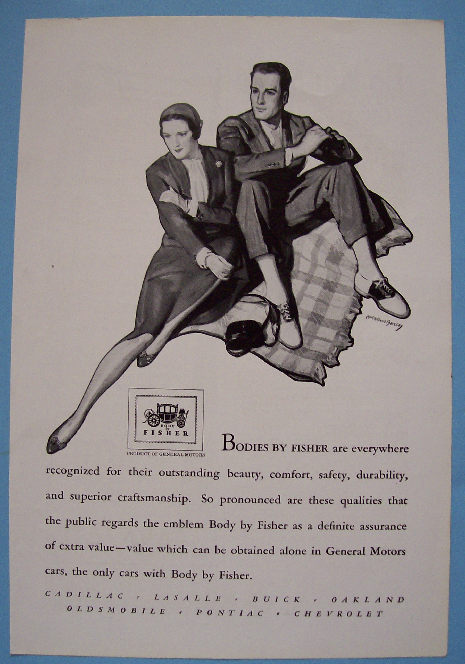 Vintage Ad: 1931 Body By Fisher By McClelland Barclay