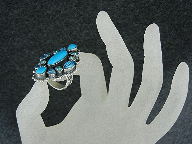 Leo Feeney Sterling Silver Turquoise Blue Topaz Ring
