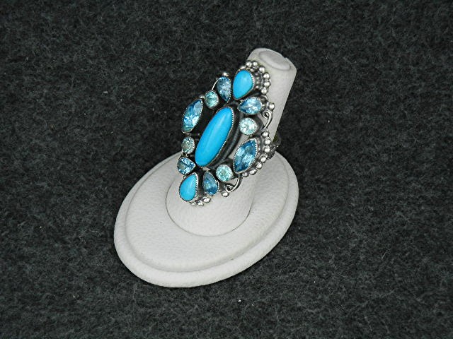 Leo Feeney Sterling Silver Turquoise Blue Topaz Ring