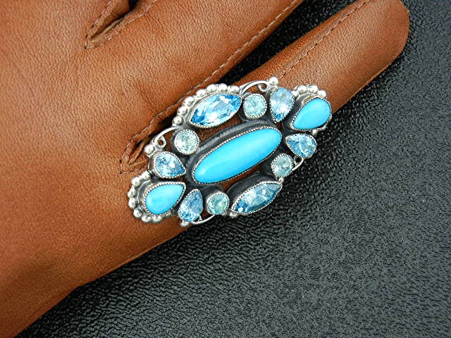 Leo Feeney Sterling Silver Turquoise Blue Topaz Ring