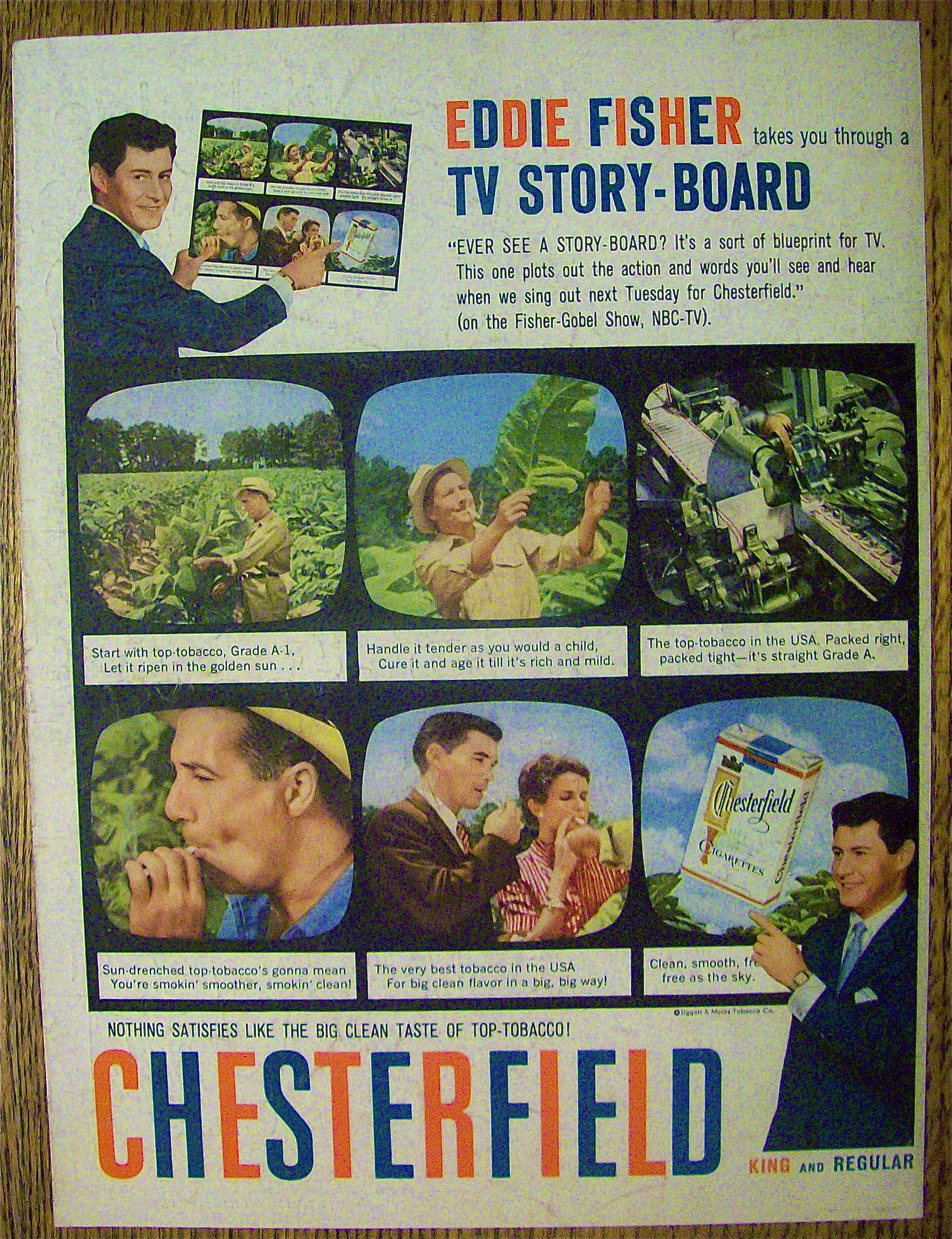 1958 Chesterfield Cigarettes with Eddie Fisher