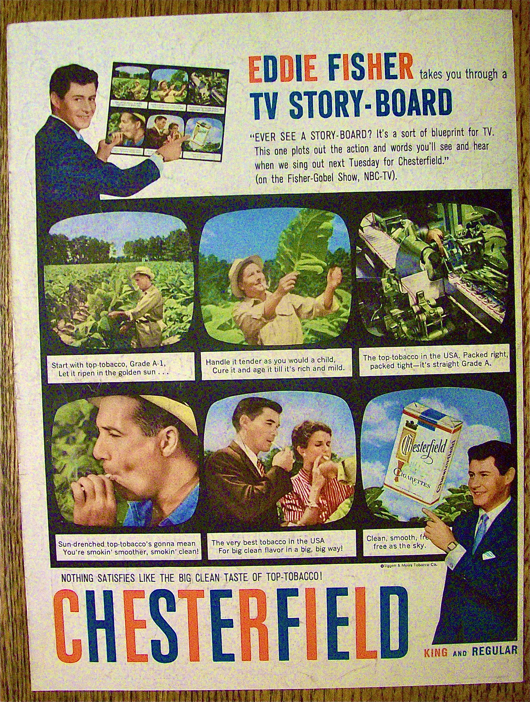 1958 Chesterfield Cigarettes with Eddie Fisher