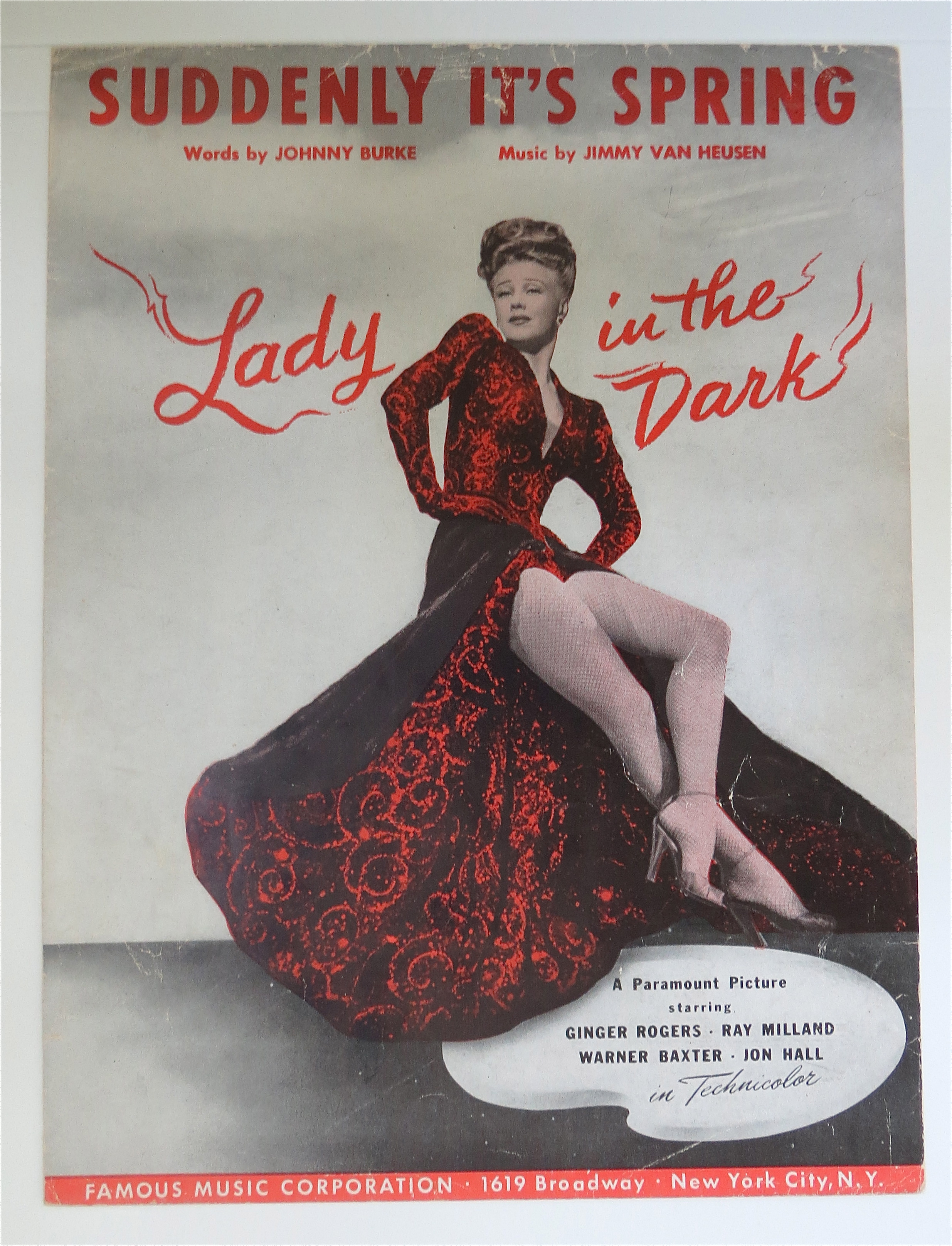 Sheet Music For 1943 Suddenly It's Spring