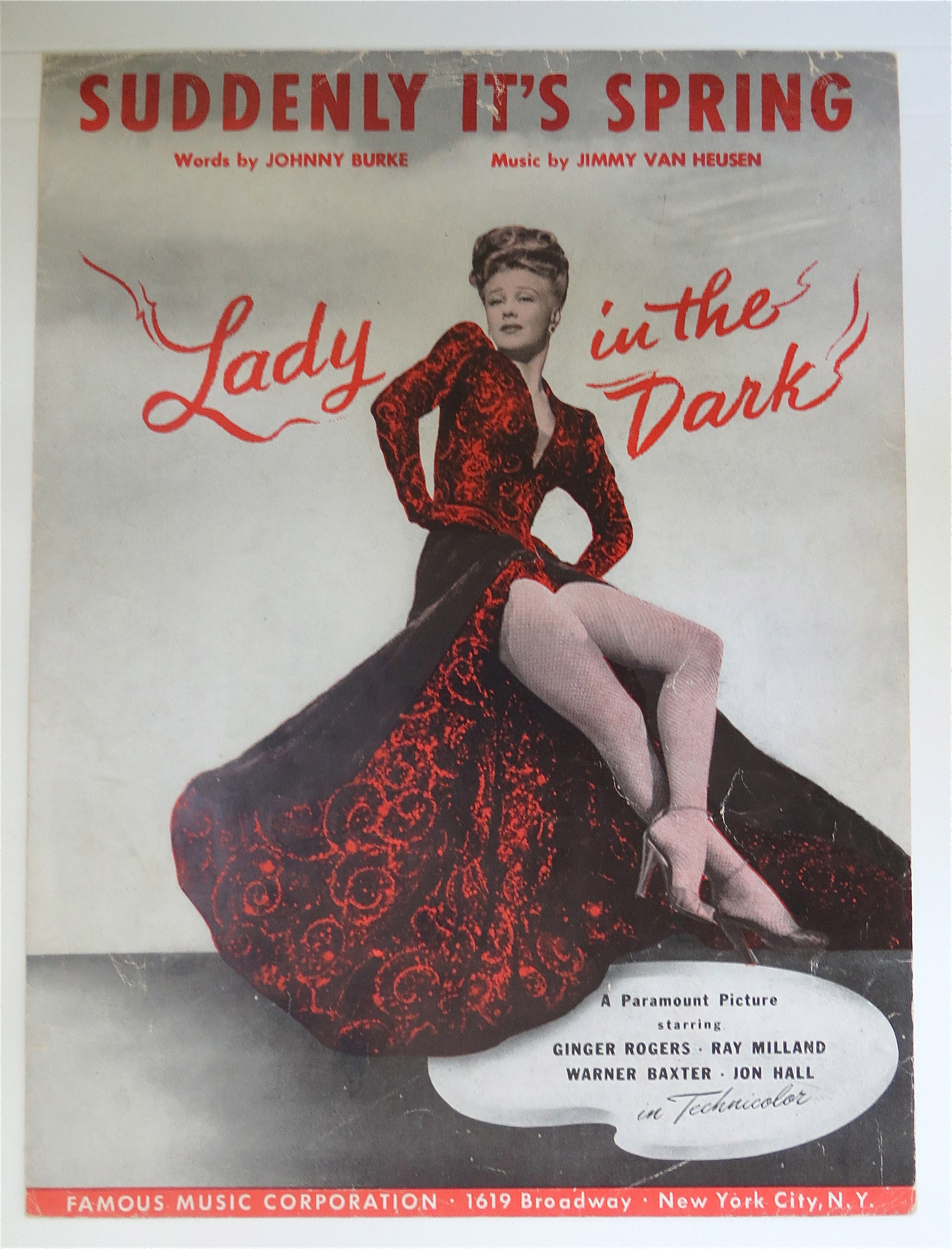 Sheet Music For 1943 Suddenly It's Spring