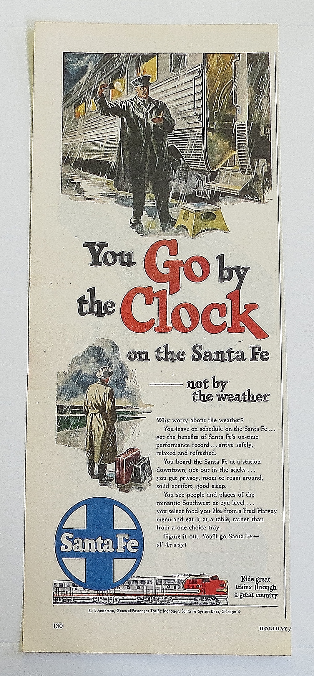 1950 Santa Fe With Train Conductor