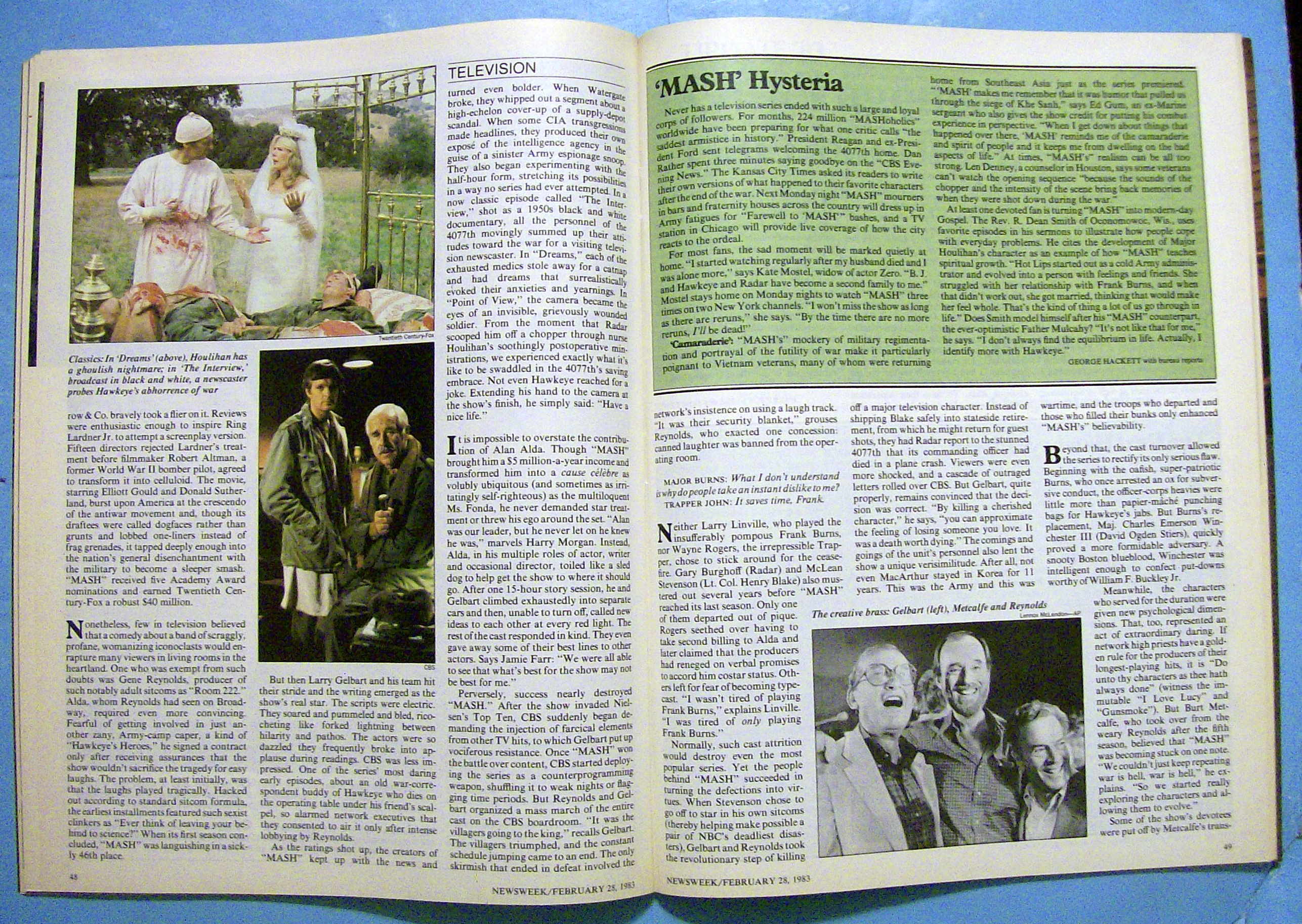 Newsweek Magazine-February 28, 1983-Farewell MASH