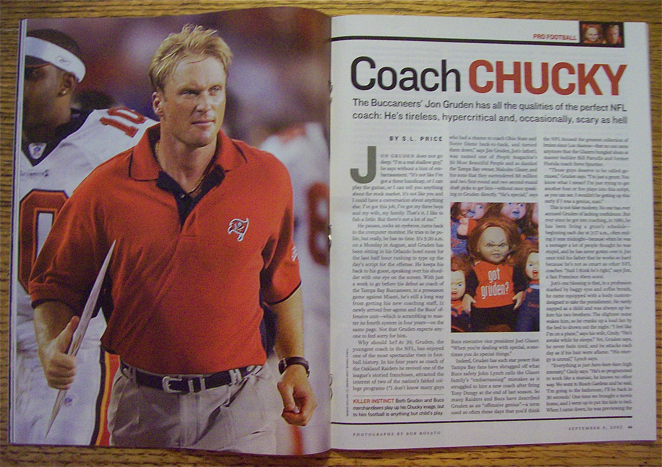Sport Illustrated Magazine September 9, 2002 J. Gruden