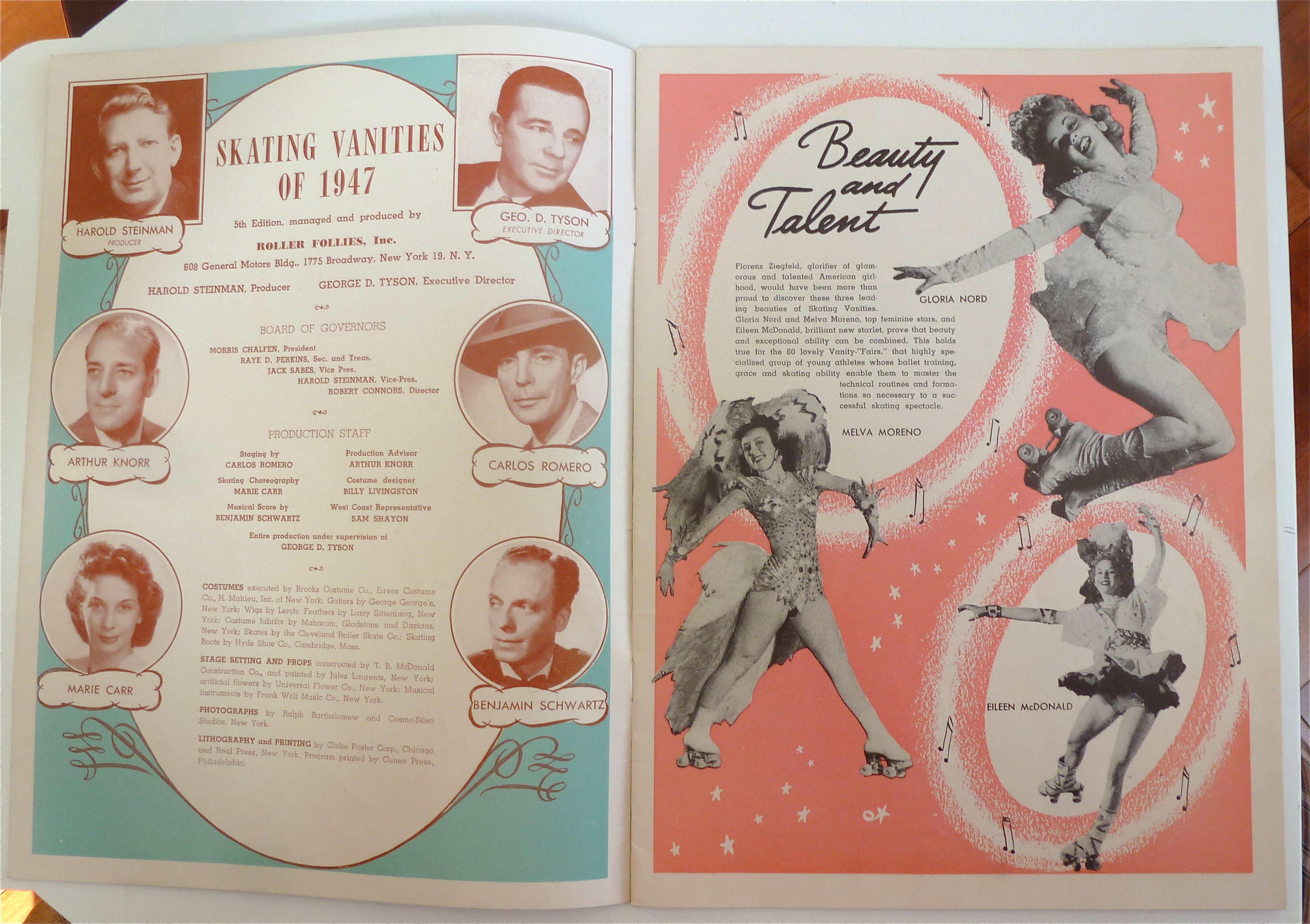Skating Vanities Program 1947 A. Vargas Cover