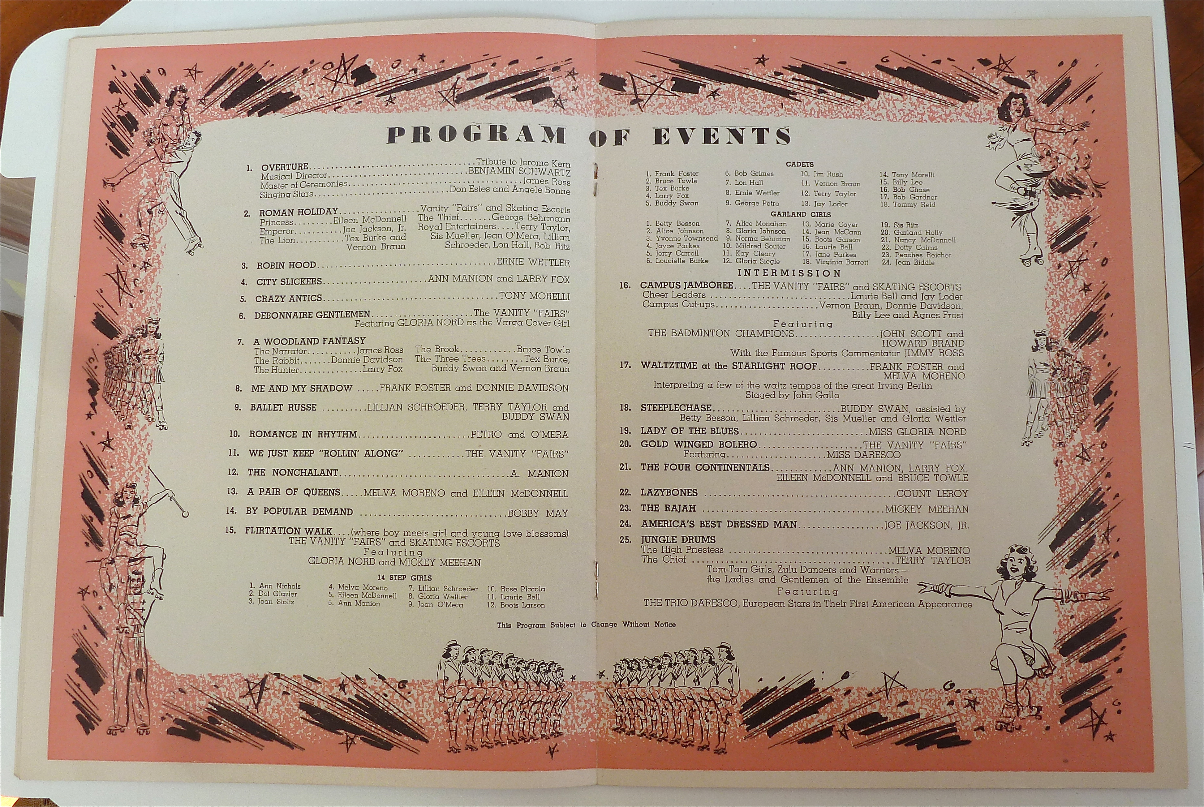Skating Vanities Program 1947 A. Vargas Cover