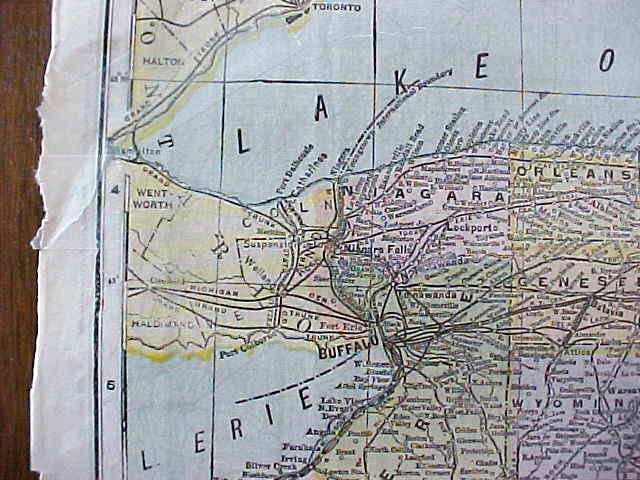 Antique Map New York 1906 Large Fold Out