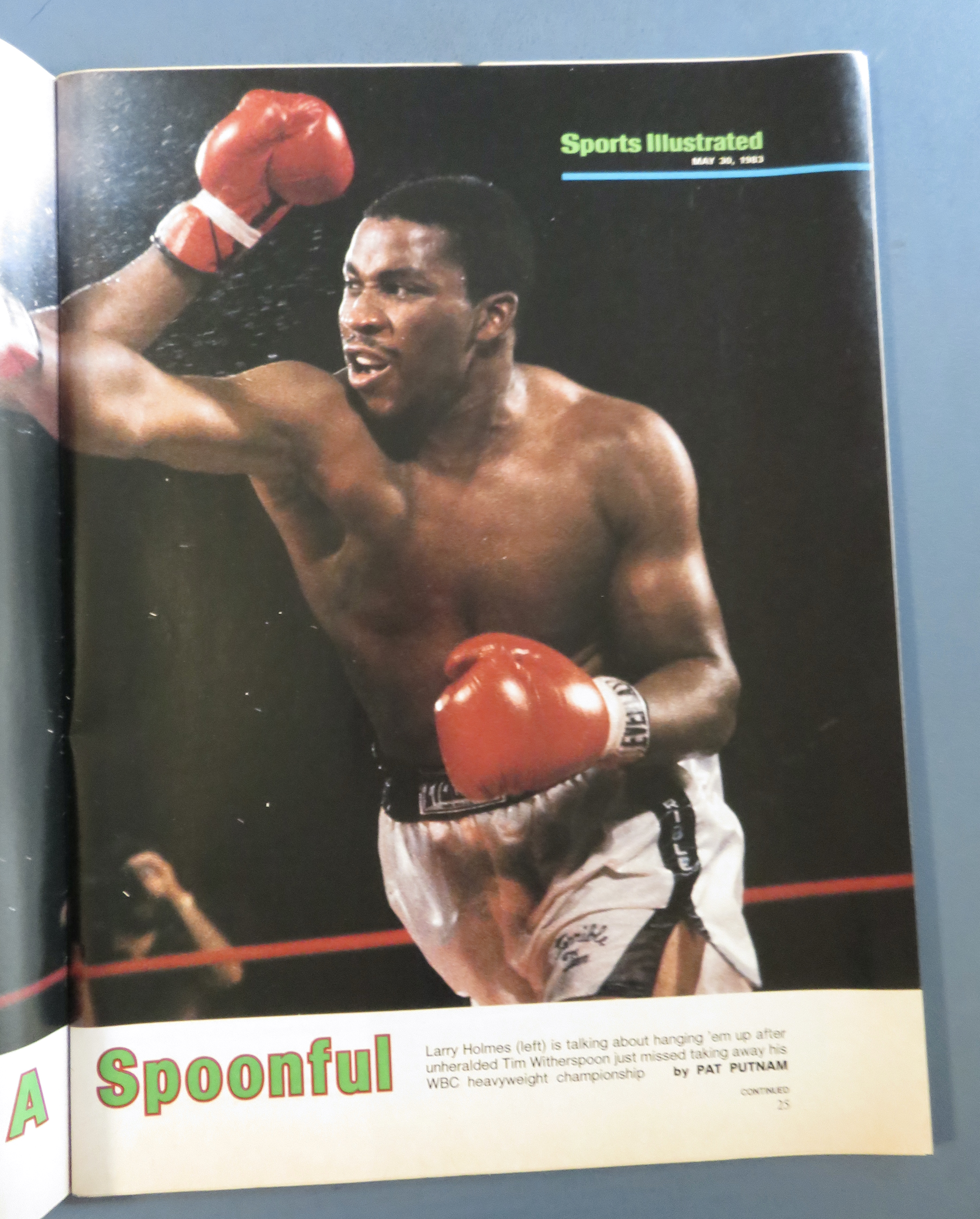 Sports Illustrated Magazine -May 30, 1983- Larry Holmes