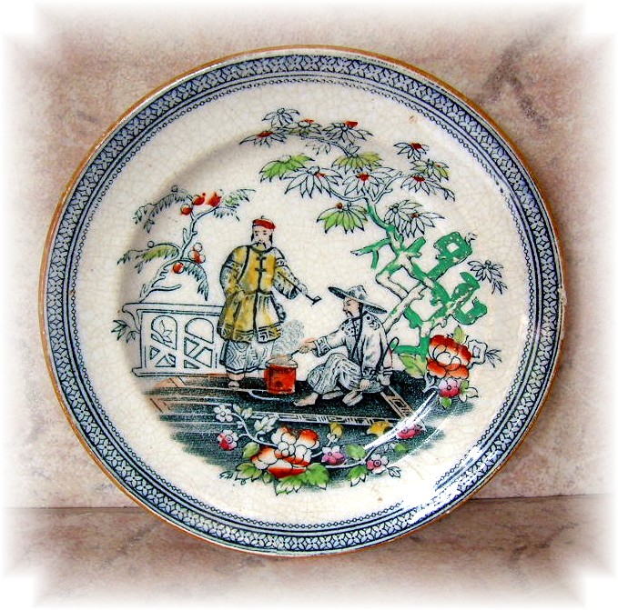 Oriental plate, Chinoiserie B & H Pekin 1980's