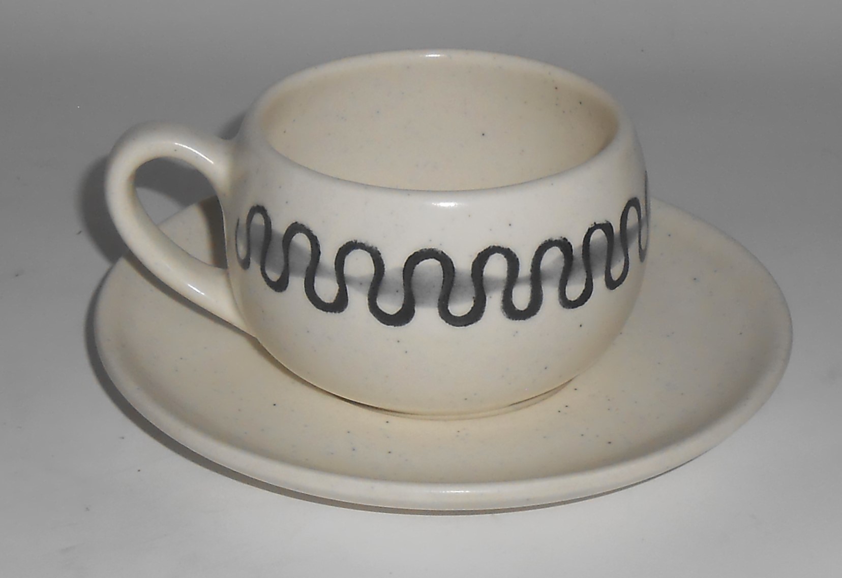 Metlox Pottery Poppy Trail Aztec Cup & Saucer Set