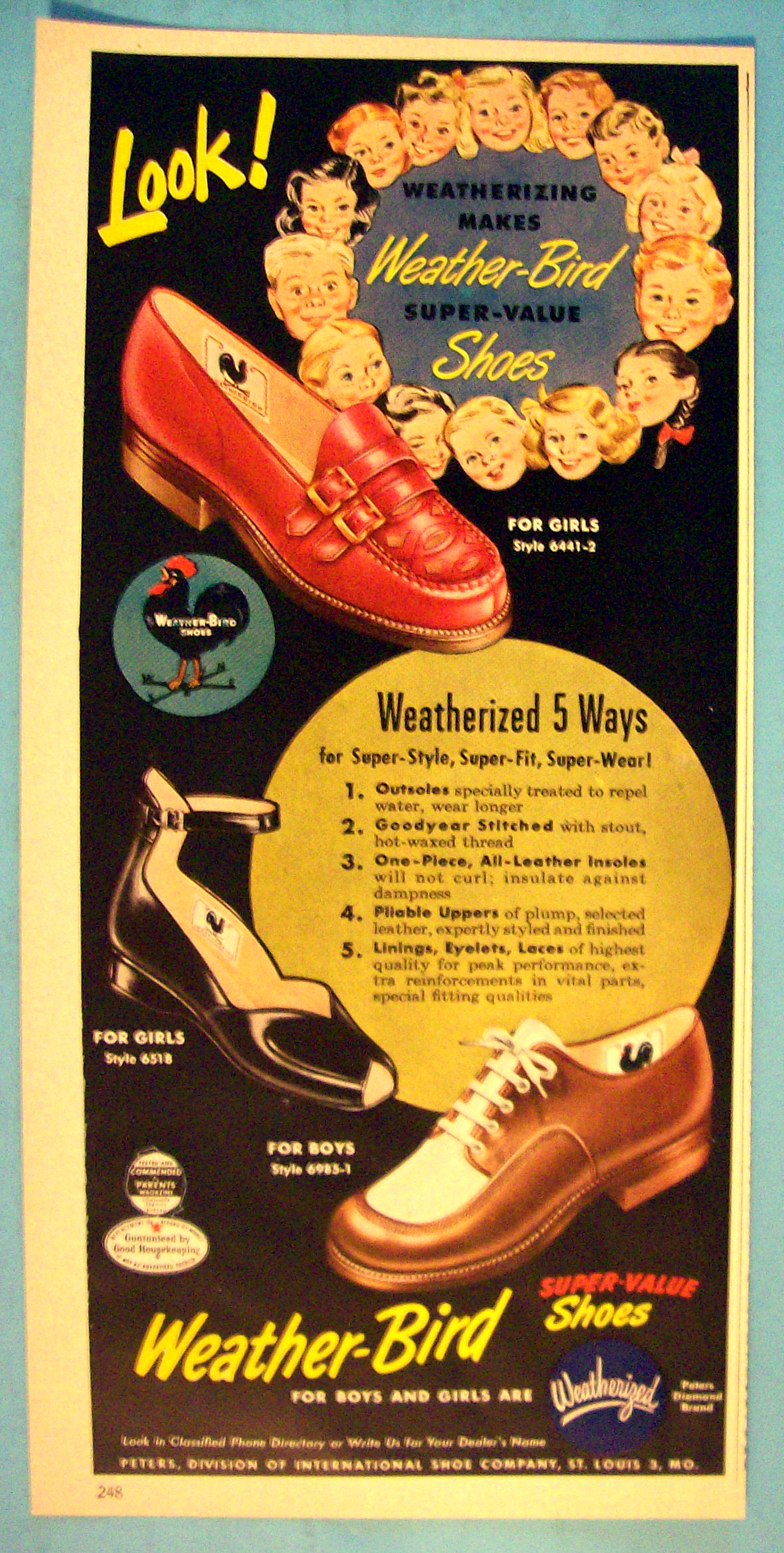 Vintage Ad: 1949 Weather-Bird Shoes