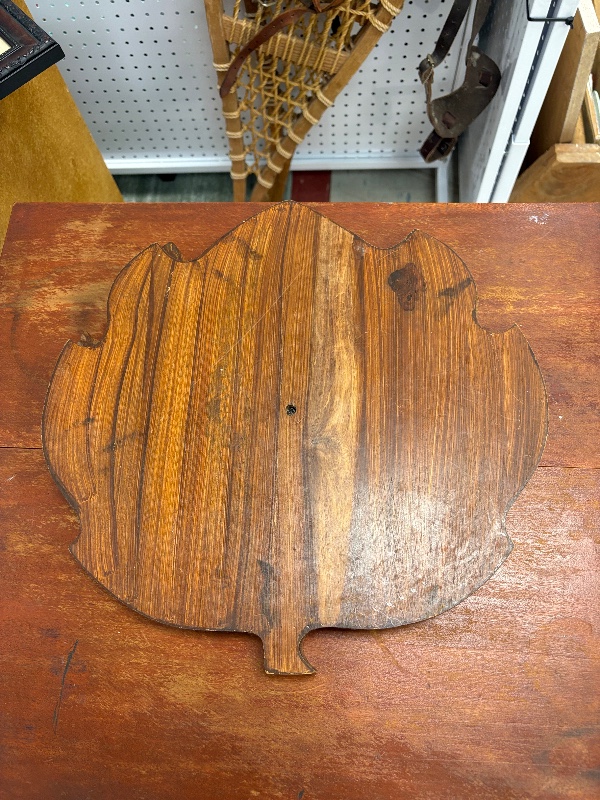 Hand Carved Trivet Basket Folds flat to Serve as Trivet or Wall Decor