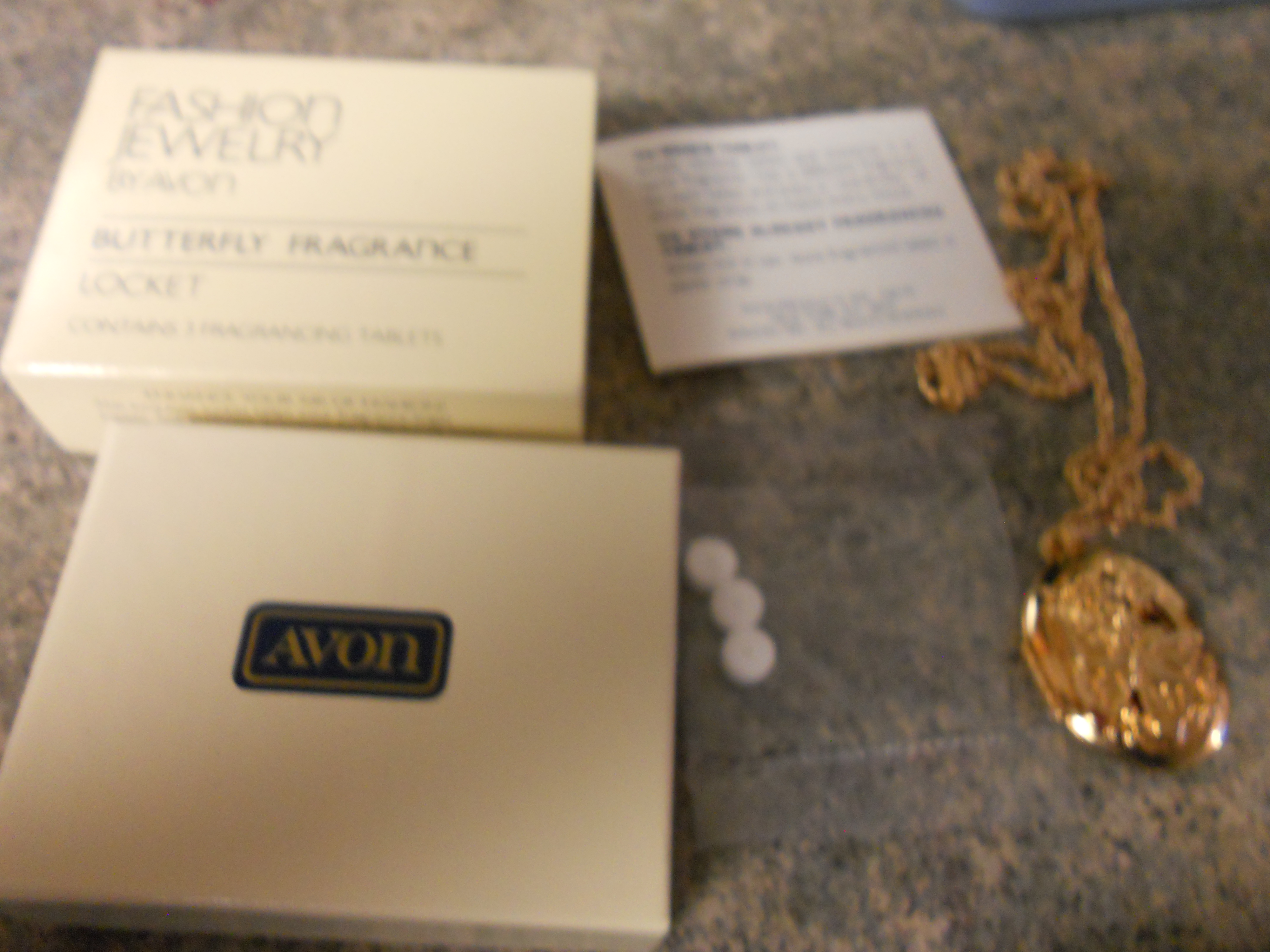 Avon Butterfly Fragrance Locket MIB 1983