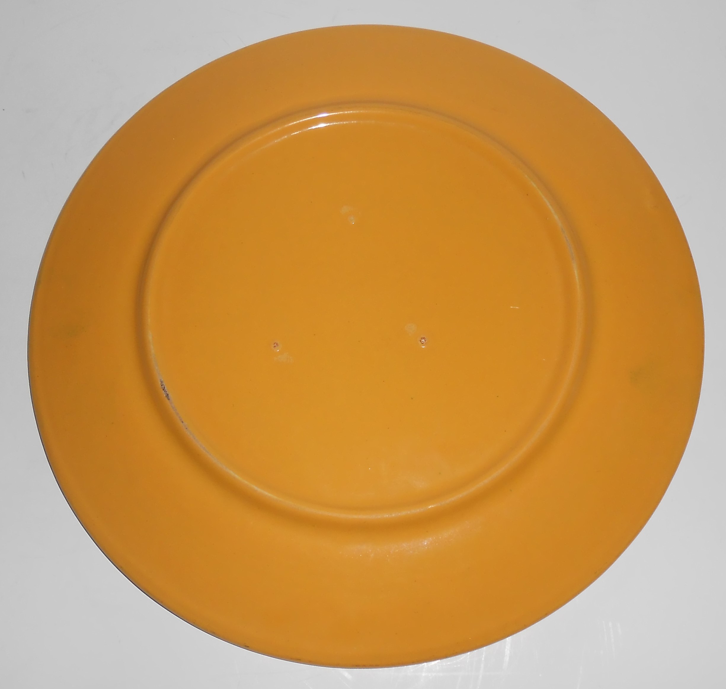 Bauer Pottery Ring Ware 1st Period Yellow 9.5'' Plate
