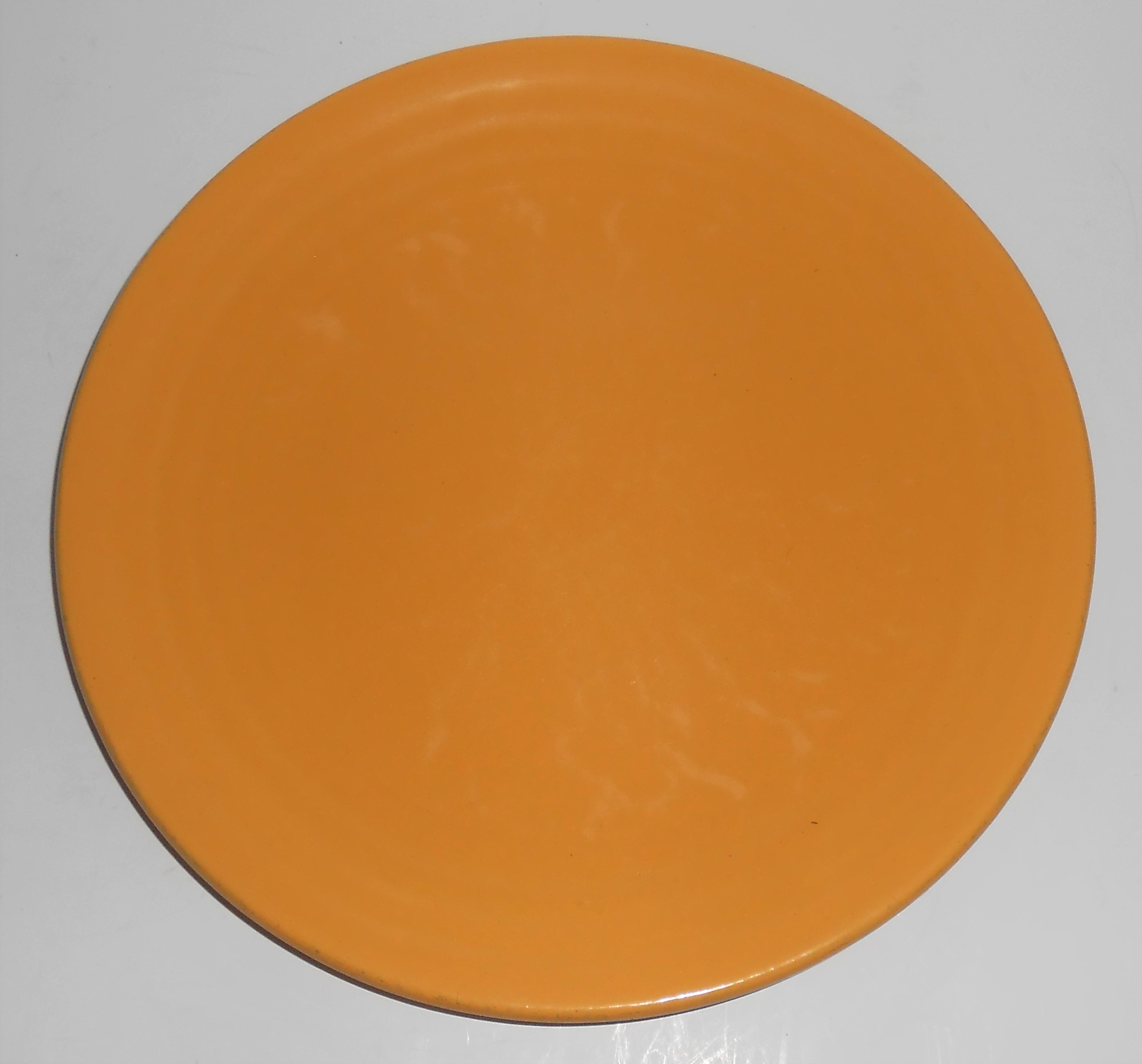 Bauer Pottery Ring Ware 1st Period Yellow 9.5'' Plate