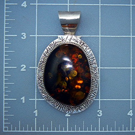David Troutman Balkan Amber Sterling Silver Pendant