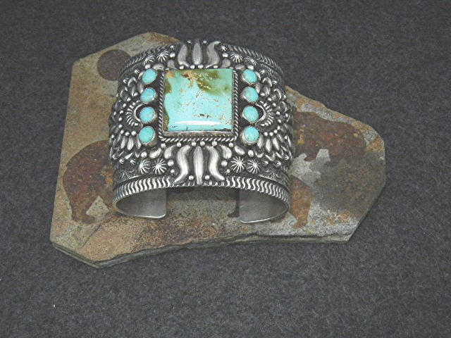 Darryl Becenti Sterling Silver Pilot Mountain Turquoise