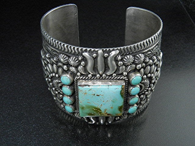 Darryl Becenti Sterling Silver Pilot Mountain Turquoise