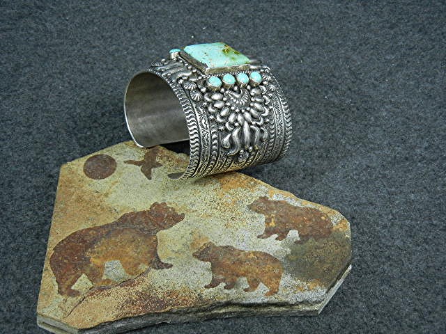 Darryl Becenti Sterling Silver Pilot Mountain Turquoise