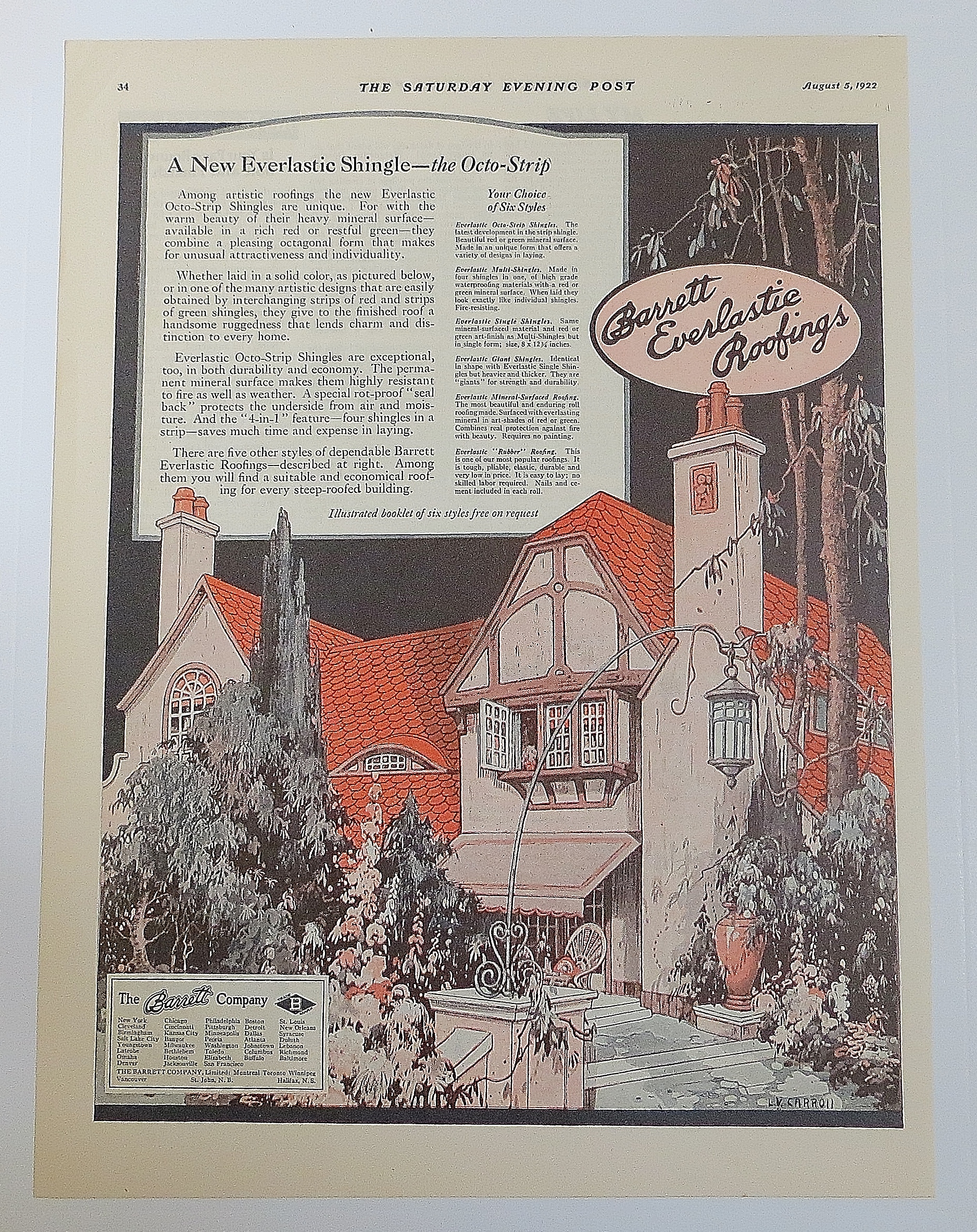 1922 Barrett Shingles With House
