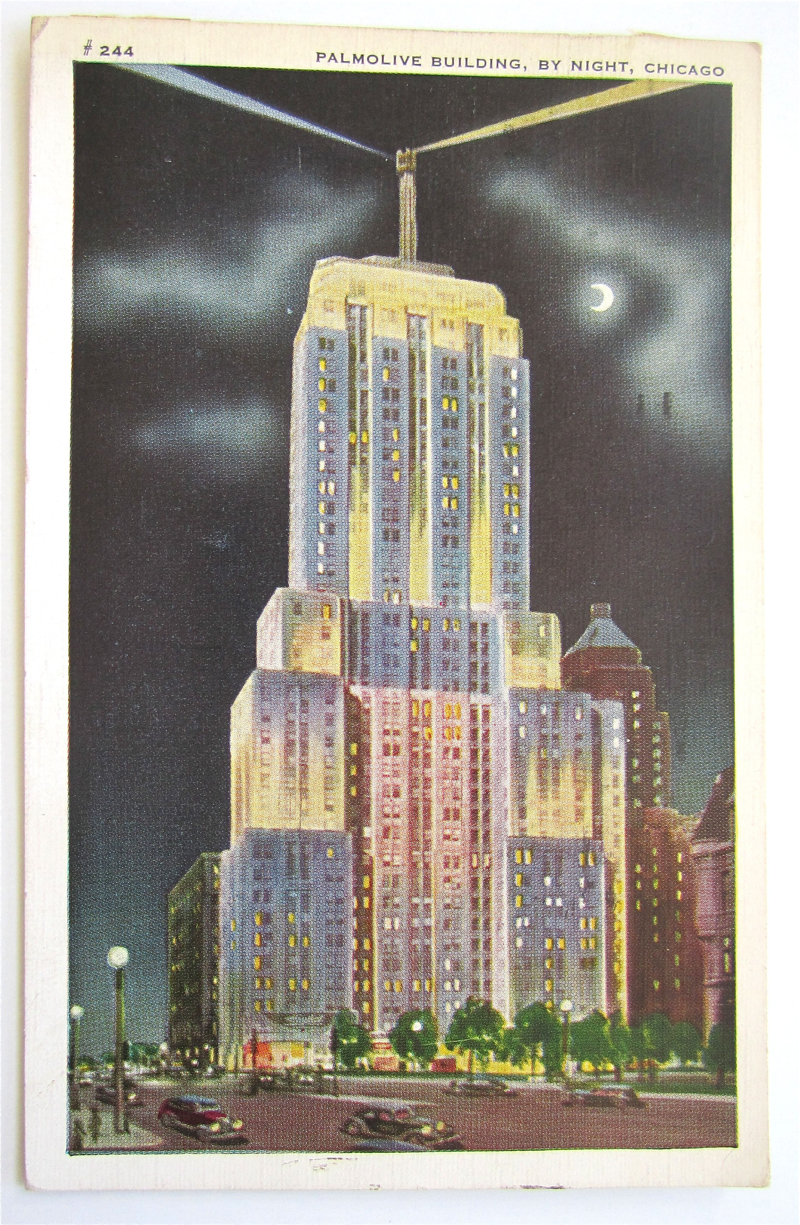 Palmolive Building, By Night, Chicago Postcard