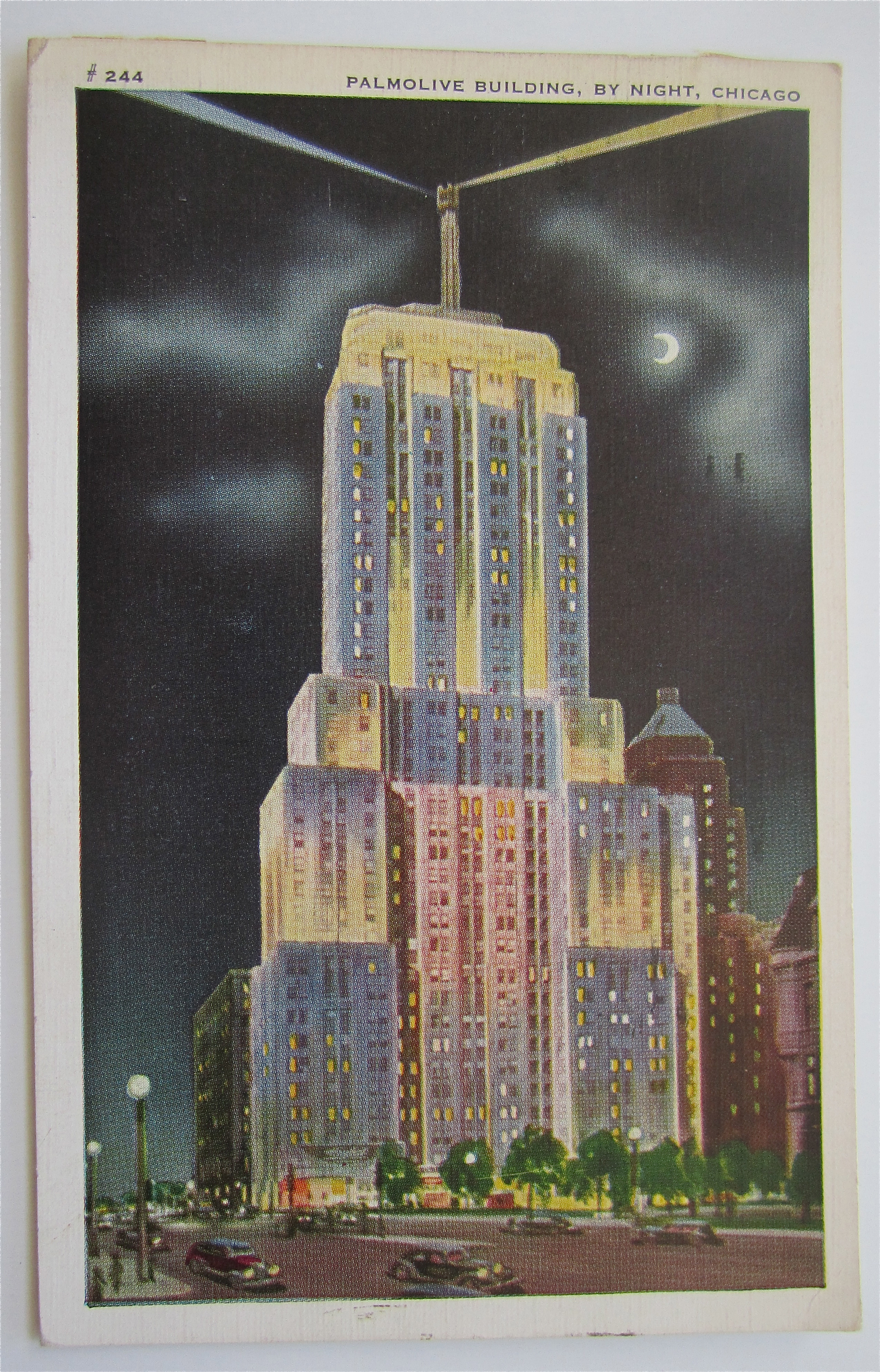 Palmolive Building, By Night, Chicago Postcard