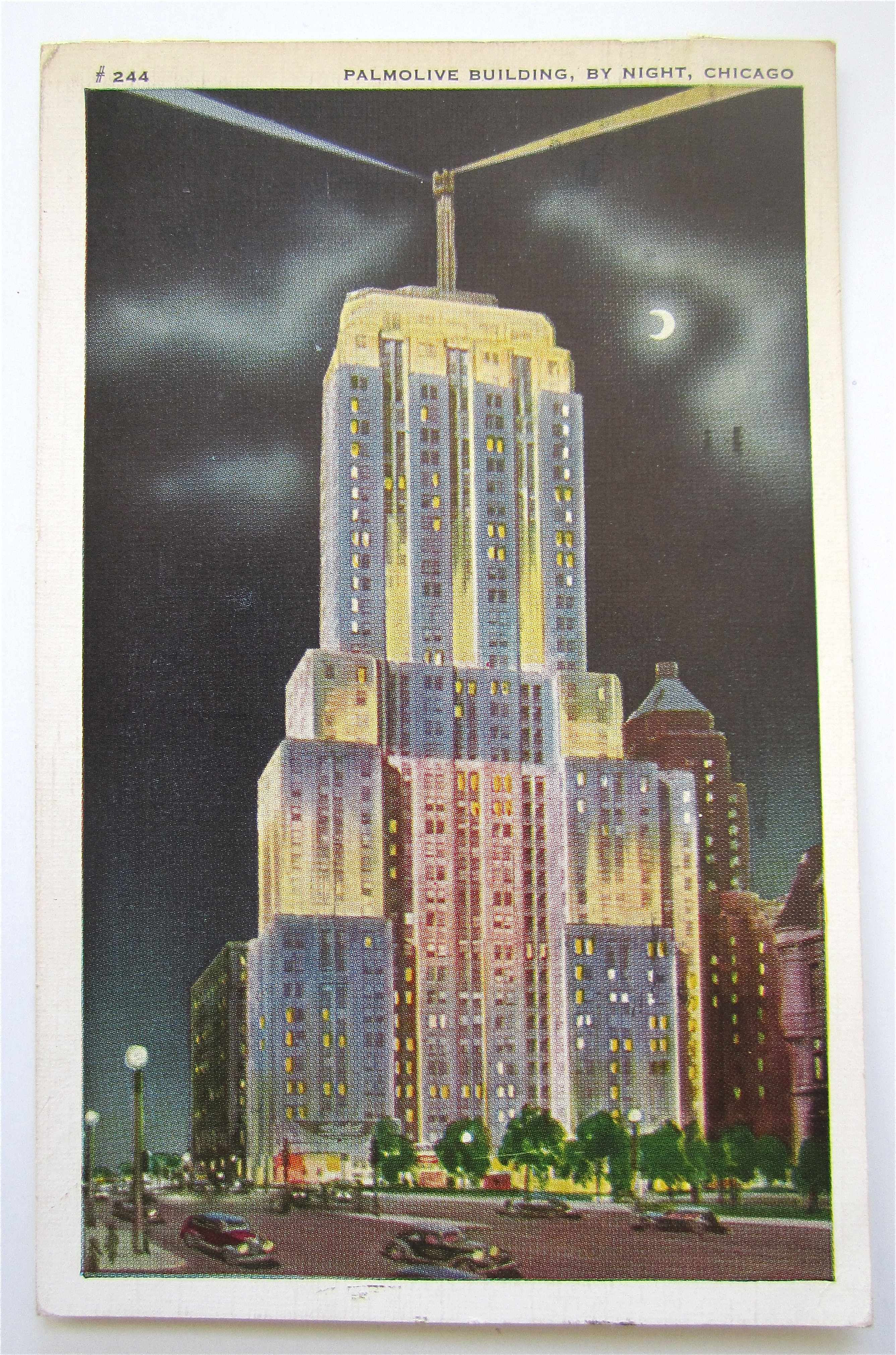 Palmolive Building, By Night, Chicago Postcard