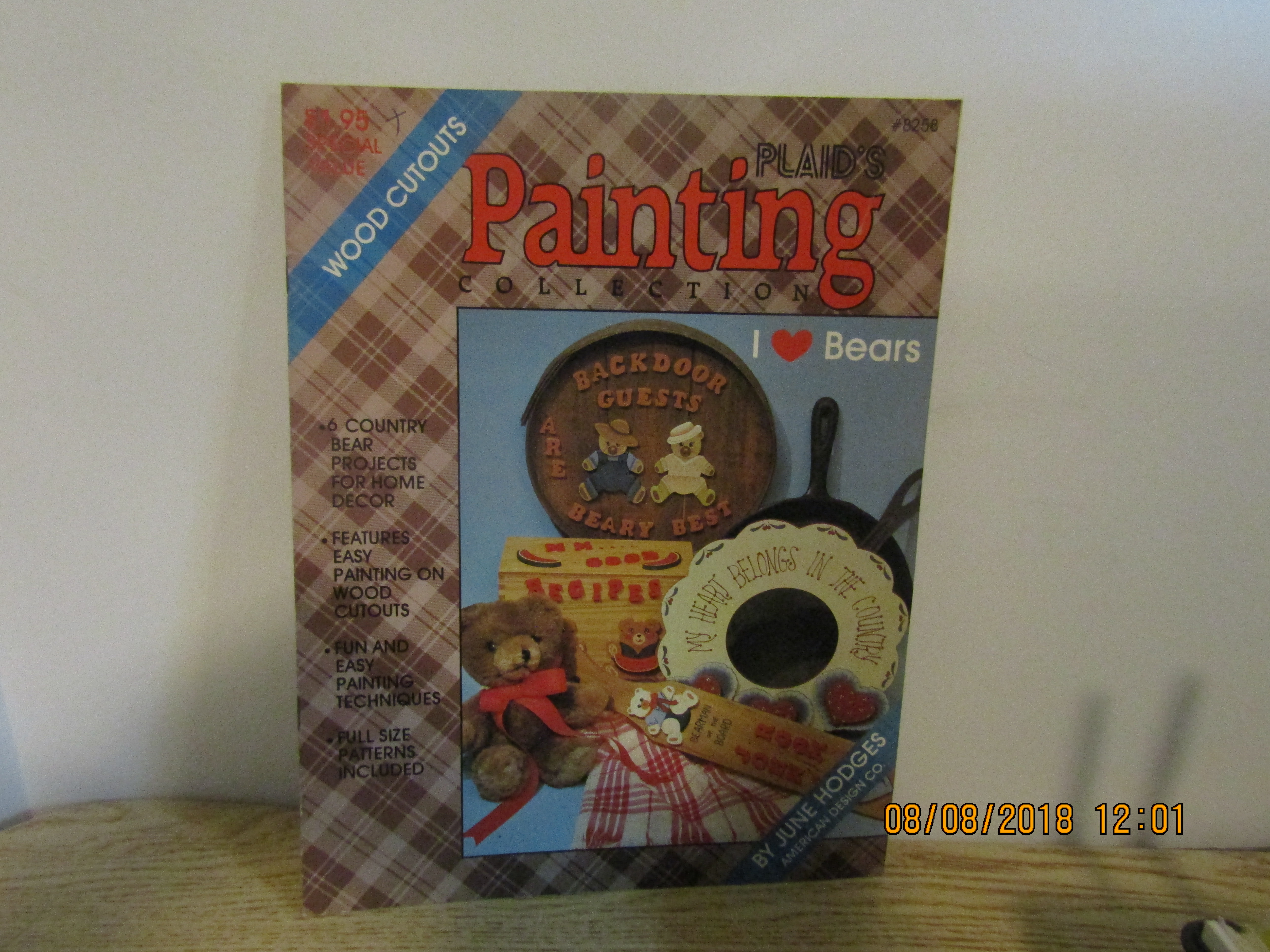 Plaid Book Country Painting I Heart Bears #8258